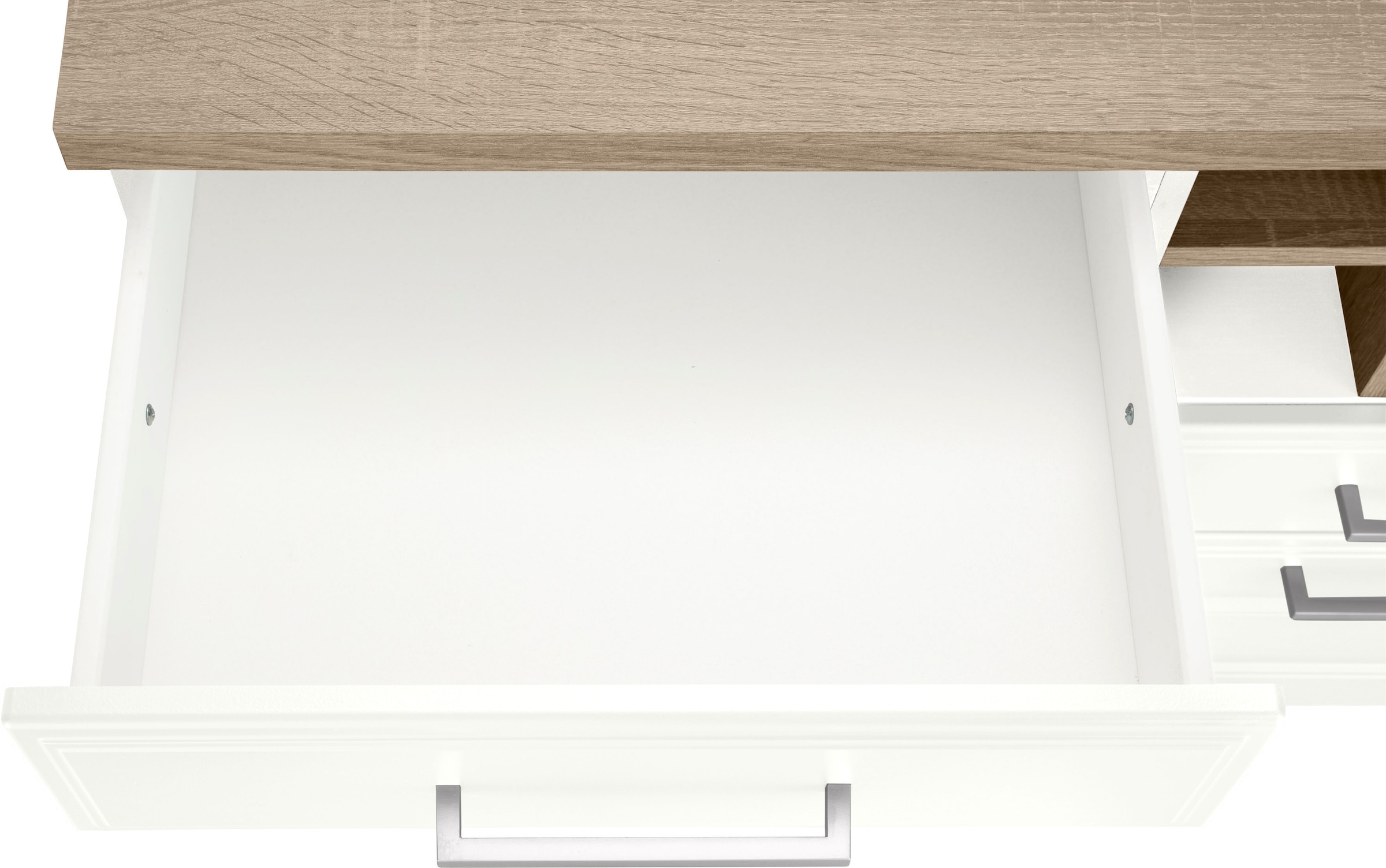 KOCHSTATION Küchenzeile »KS-Stockholm« Breite 220 cm, mit hochwertigen MDF Fronten im Landhaus-Stil