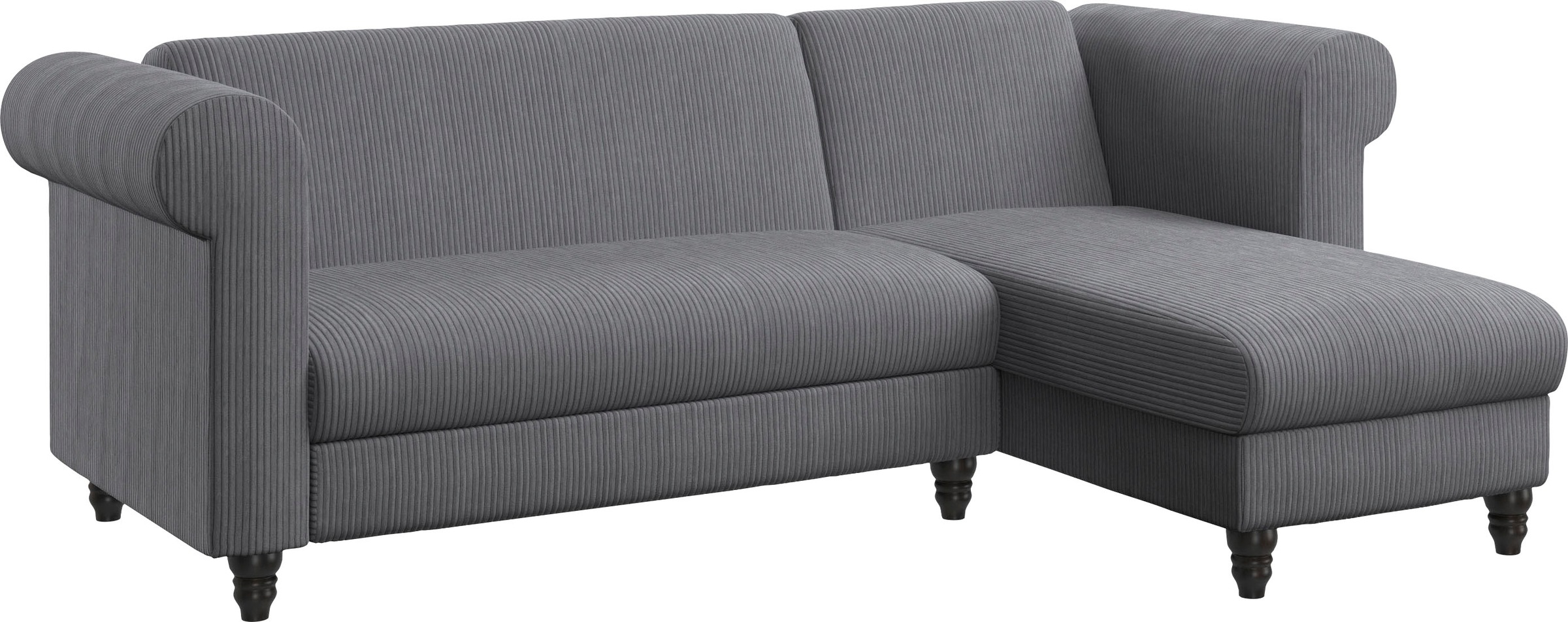 Dorel Home Ecksofa »Felix II, L-Form, Schlafsofa 241cm (Liegefl. 108/195 cm),«, verstellb. Rückenlehne, Recamiere wechselbar, Cord