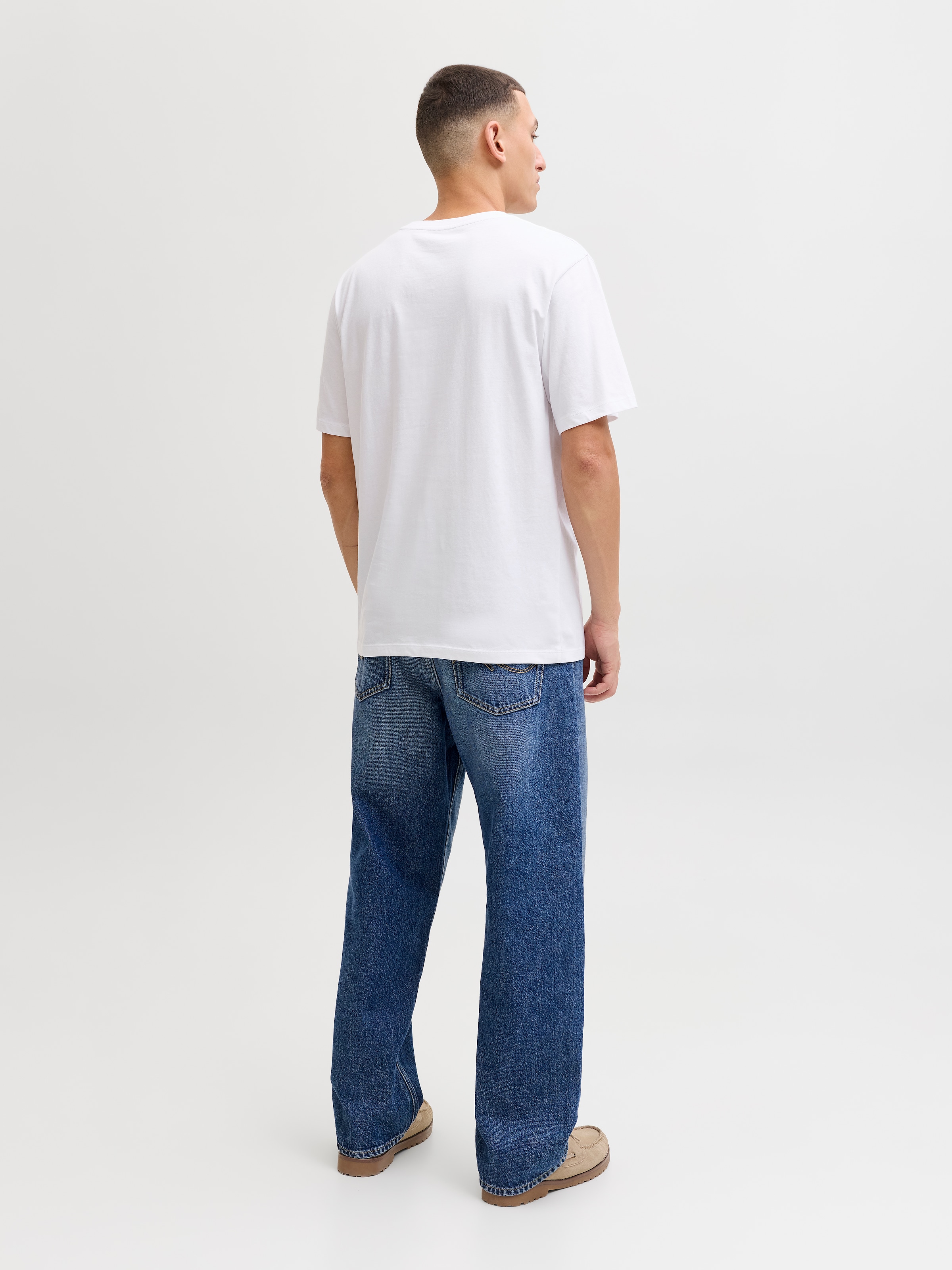 Jack & Jones Rundhalsshirt »JJCOLE PRINT TEE SS CREW NECK«
