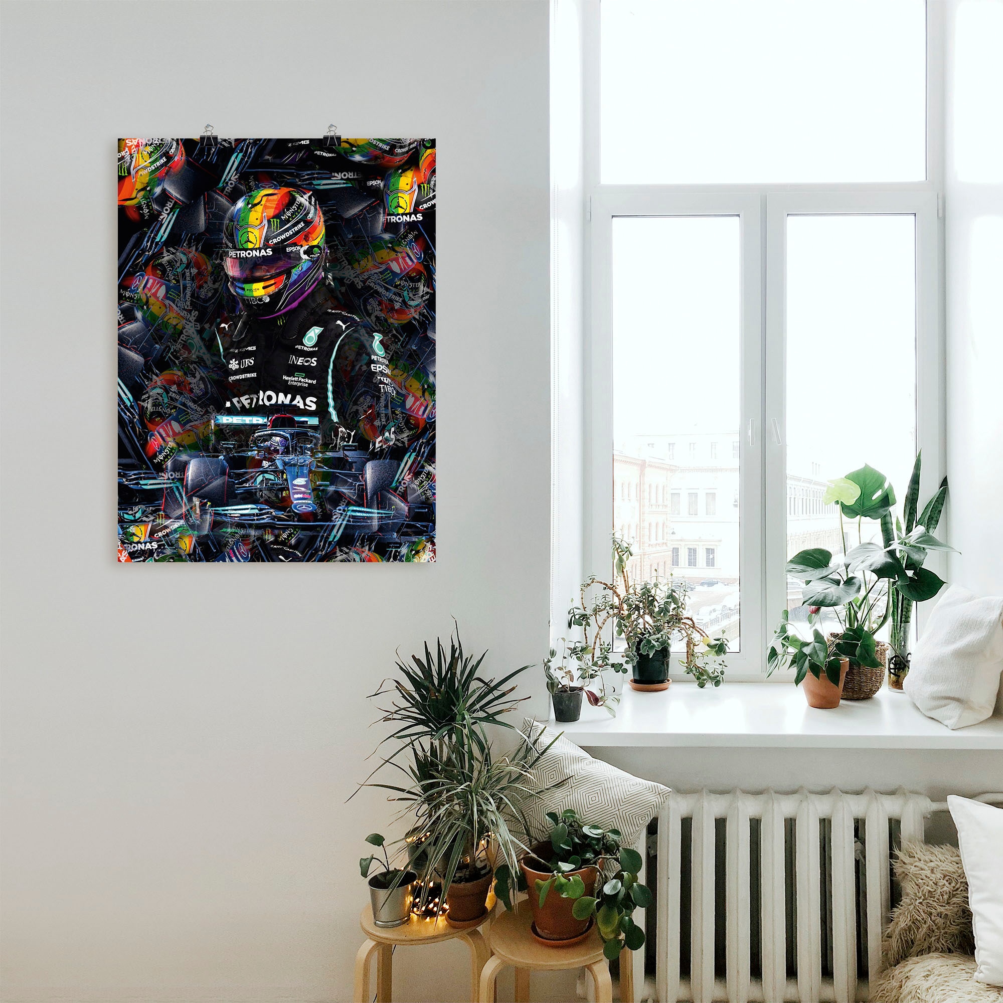 Artland Wandbild »Sir Lewis Hamilton Motorsportlegende«, Bilder von Männern, (1 St.), als Alubild, Outdoorbild, Leinwandbild, Poster in verschied. Größen