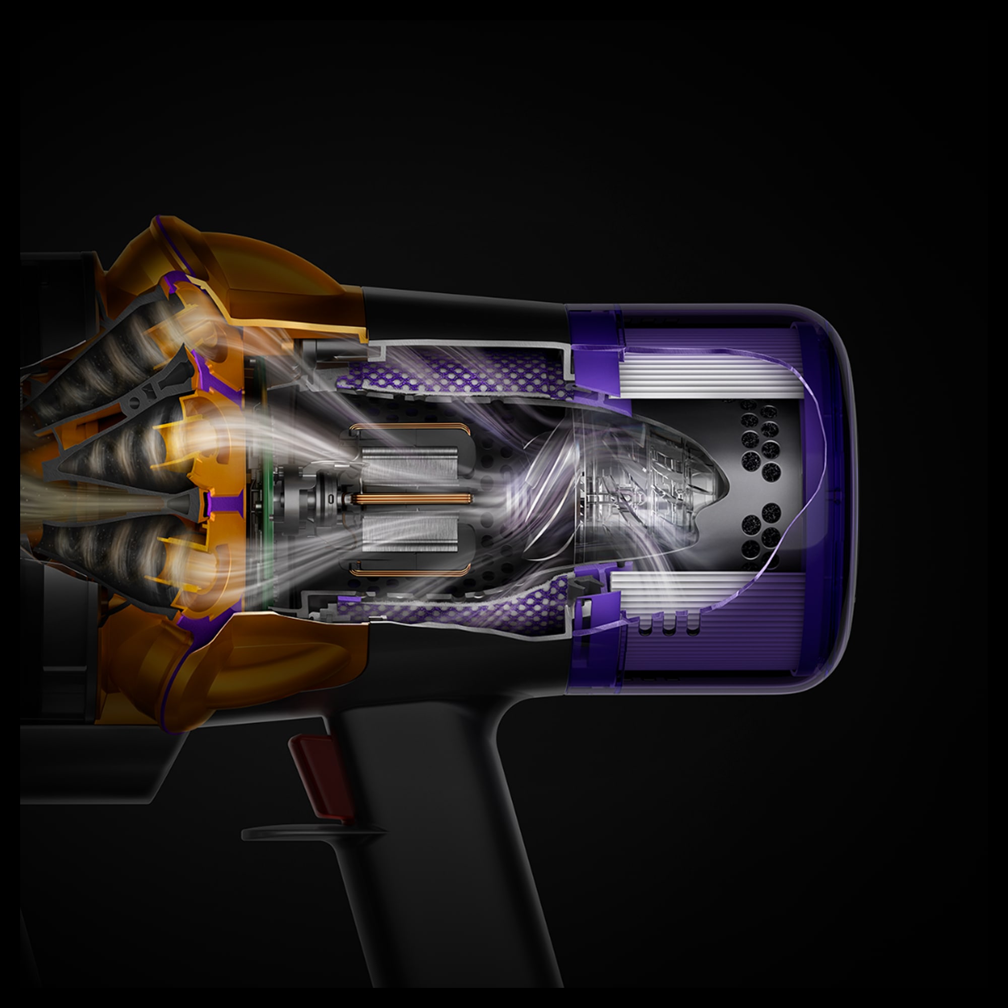 DYSON Akku-Hand-und Stielstaubsauger »V12™ Detect Slim Absolute« Macht unsichtbaren Staub sichtbar – für eine gründlichere Reinigung.