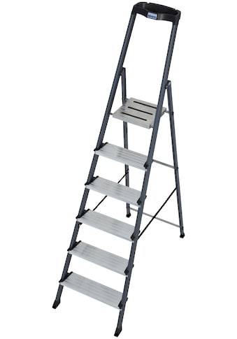 KRAUSE Stehleiter »Securo«, Alu eloxiert, 1x6 Stufen, Arbeitshöhe ca. 330 cm kaufen