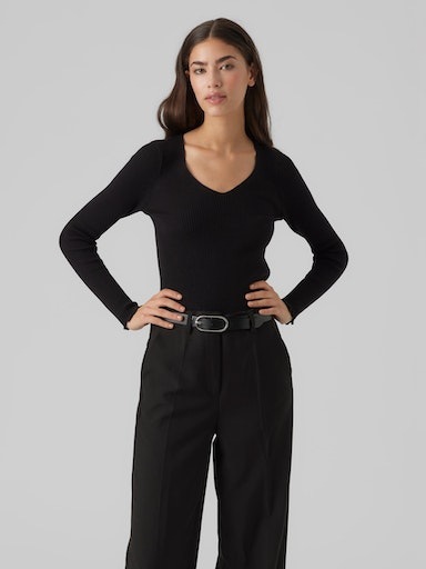 VERO MODA Vmsilje Ls V-neck Pullover Ga Noos Women's Vmsilje Ls V-Neck