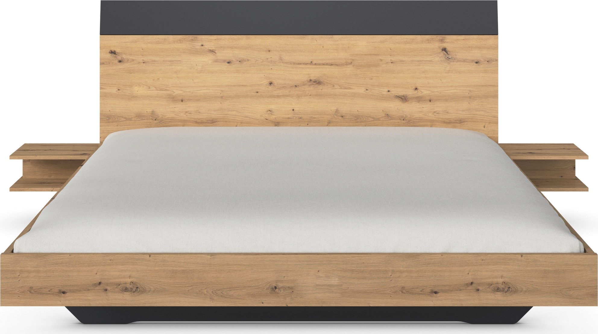 rauch Bettanlage »Monza« in schwebender Optik und hohem Bettkopfteil sowie 2 Nachttische