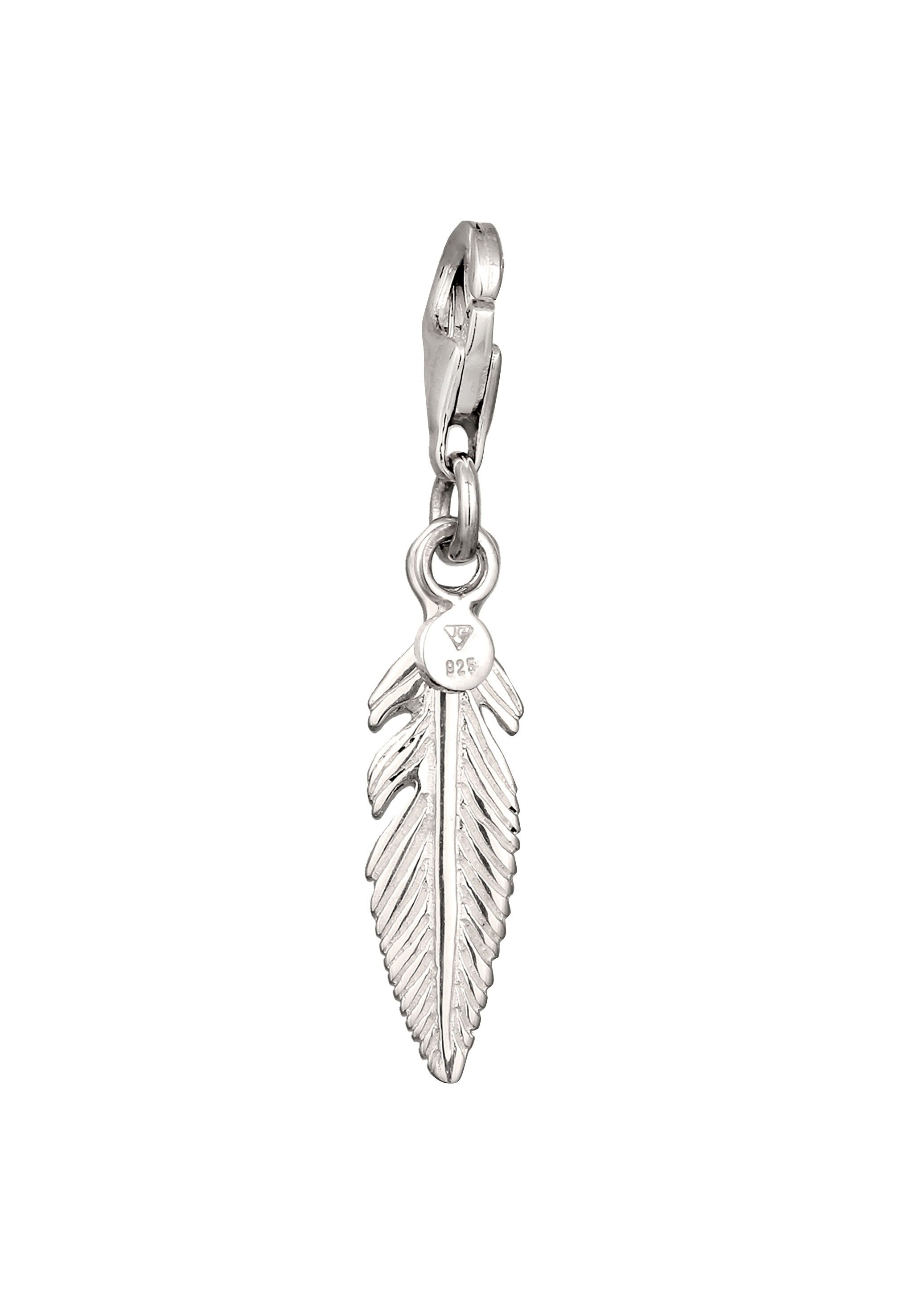 Elli Charm-Einhänger »Charm Feder Boho Style 925 Sterling Silber«