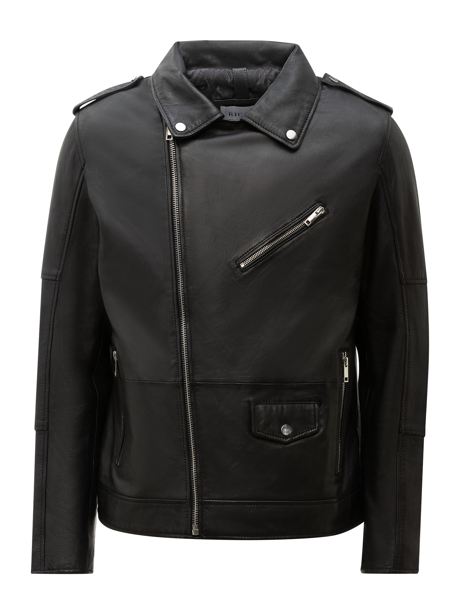 RICANO Bikerjacke »Lederjacke Pietro« ohne Kapuze Handgefertigt aus echtem Leder