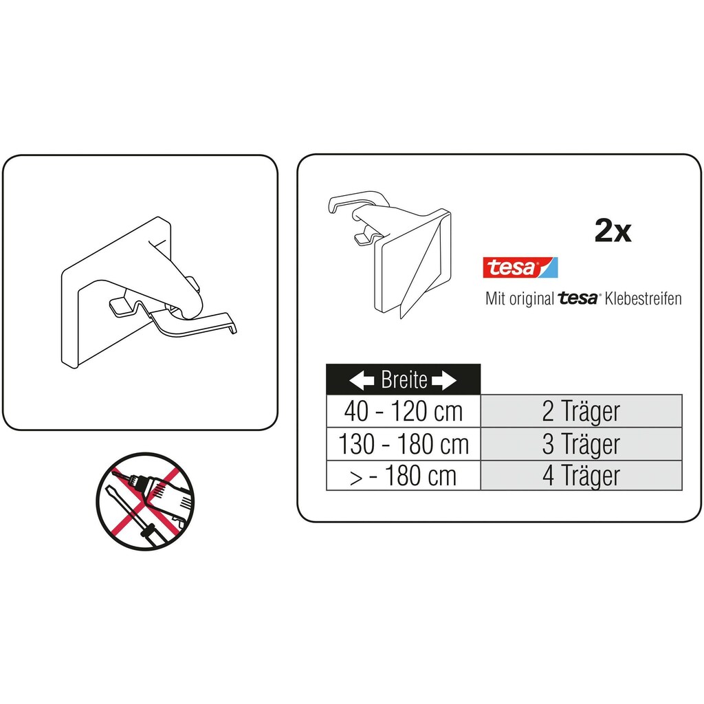 GARDINIA Sichtschutzbefestigung »Klebeträger-Set«