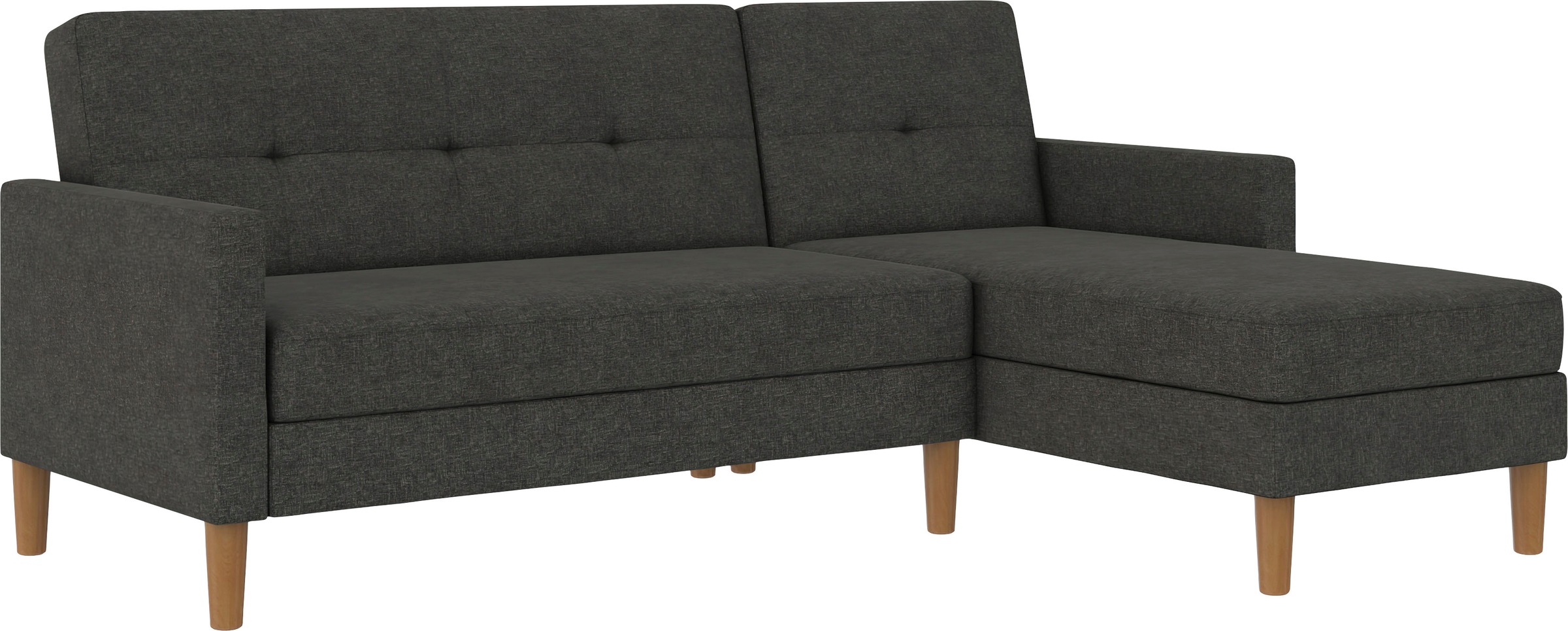 Dorel Home Ecksofa »Lilly, L-Form,«, mit Bett-Funktion, Recamiere beidseitig montierbar, Sitzhöhe 43 cm