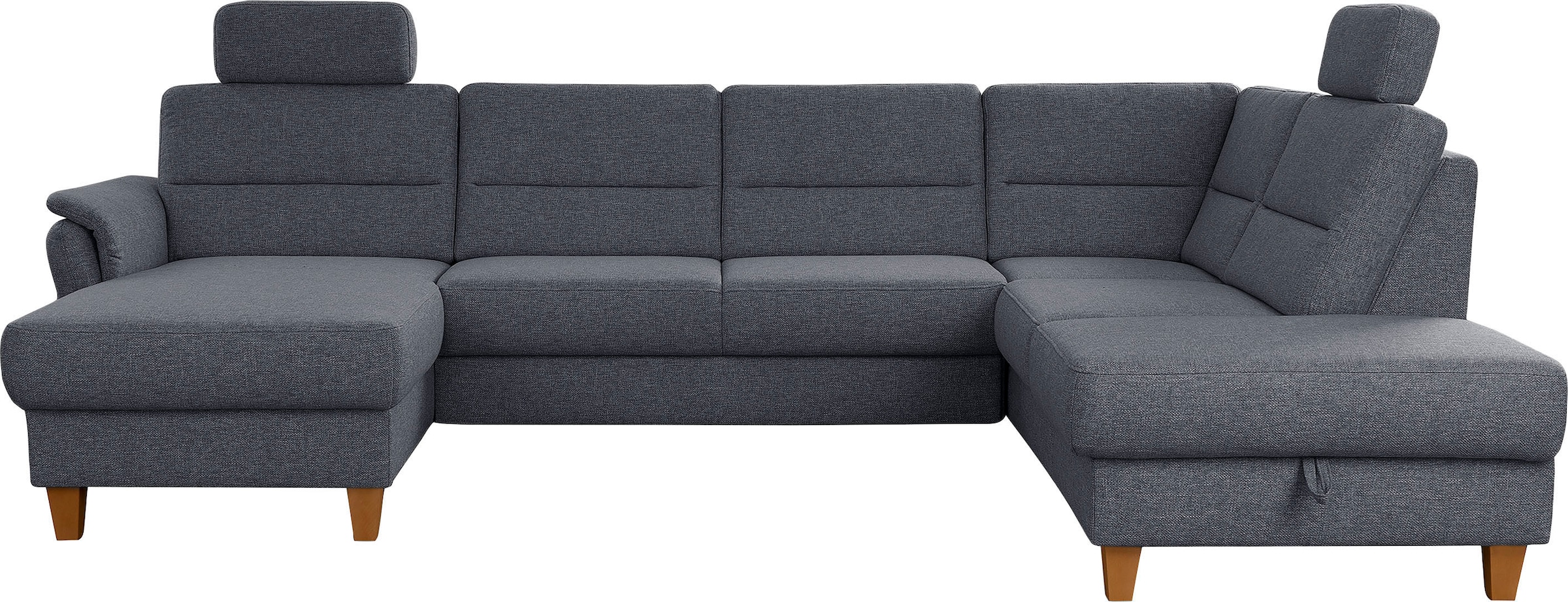 Home affaire Wohnlandschaft »Palmera U-Form, B: 308 cm«, optional Bettfunktion & Bettkasten, Federkern