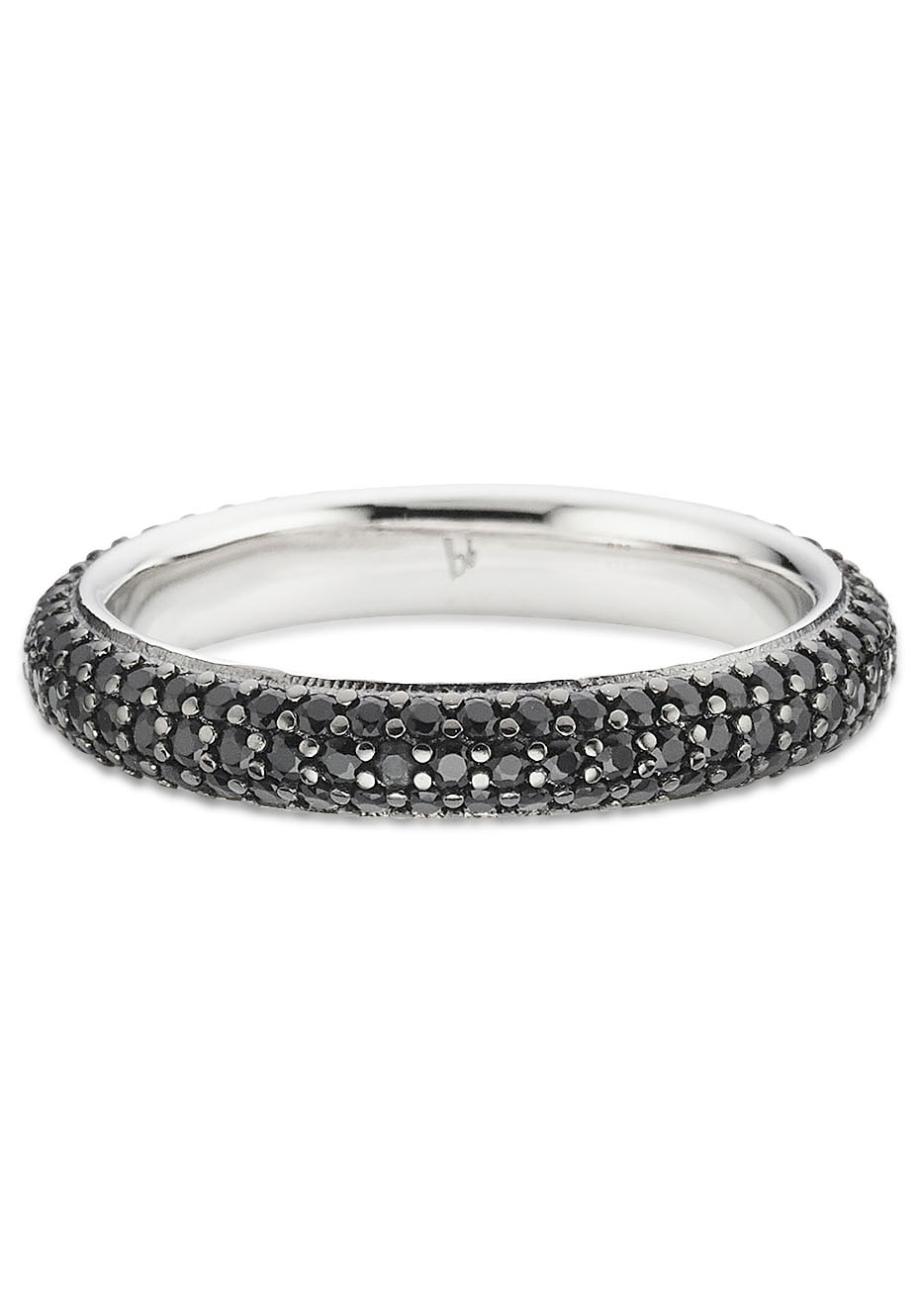 Fingerring »Schmuck Geschenk Silber 925 Damenring black-white«, mit Zirkonia (synth.)