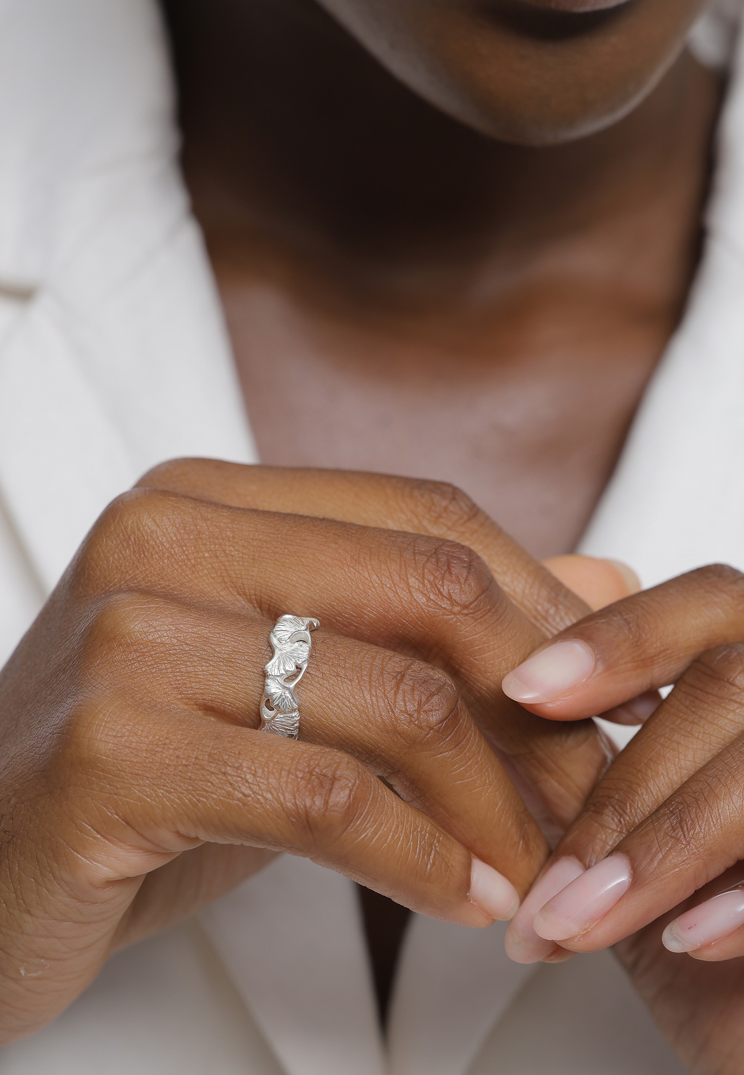Elli Silberring »Ring Ginkgo Blätter Trend Cool Glück 925 Silber«