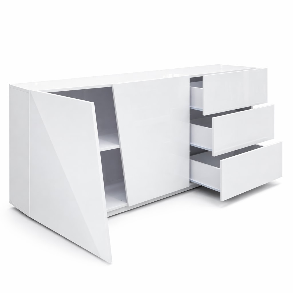 OTTO home Kommode »San Remo, Kombikommode, Sideboard, mit viel Stauraum, Hochglanz« Moderne Kommode, UV-lackiert, grifflos, push-to-open-Funktion, B=180cm