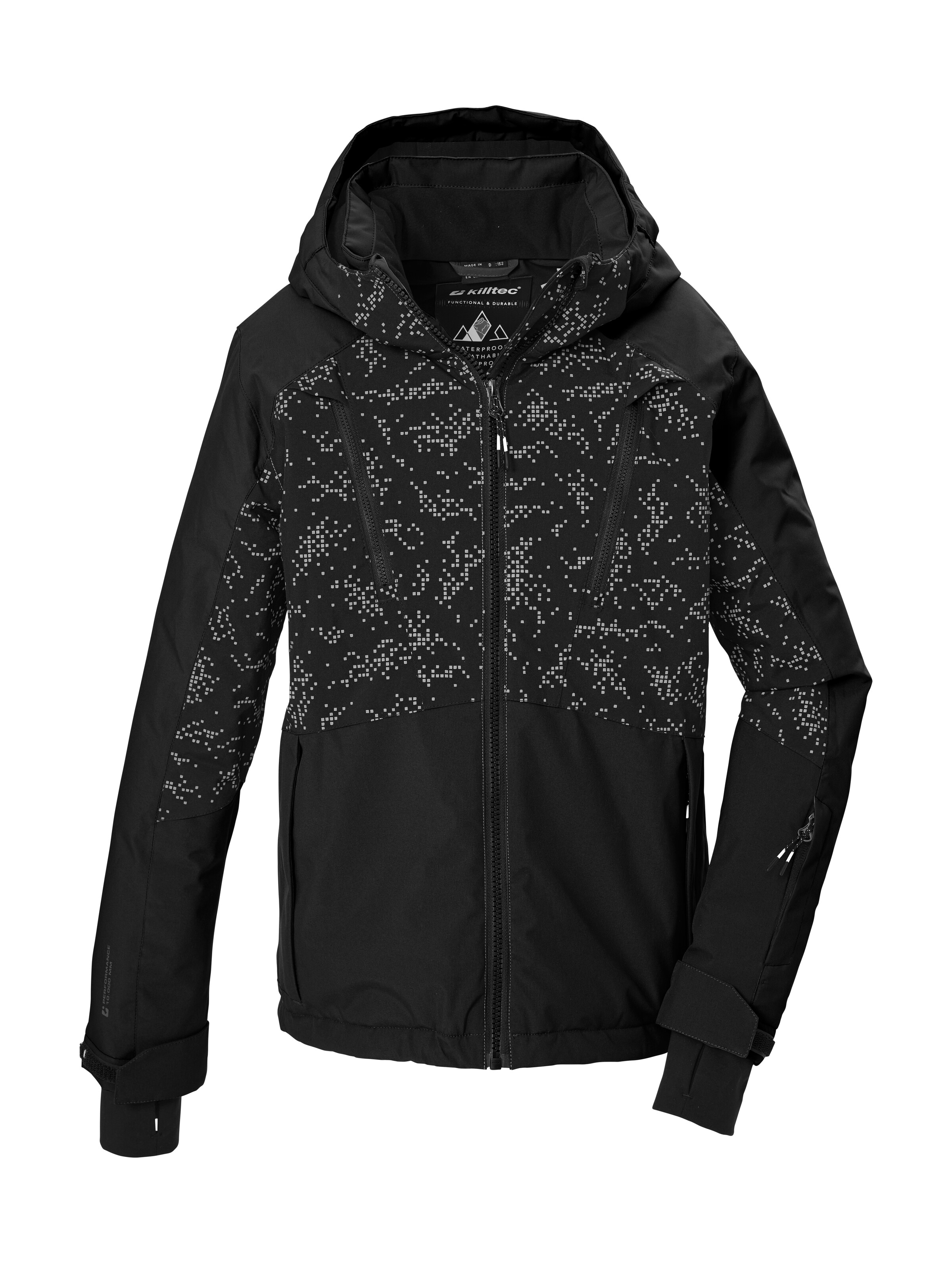 Killtec Skijacke »KSW 208 BYS SKI JCKT« Wind- und wasserdicht, Schneefang, All-over-Print