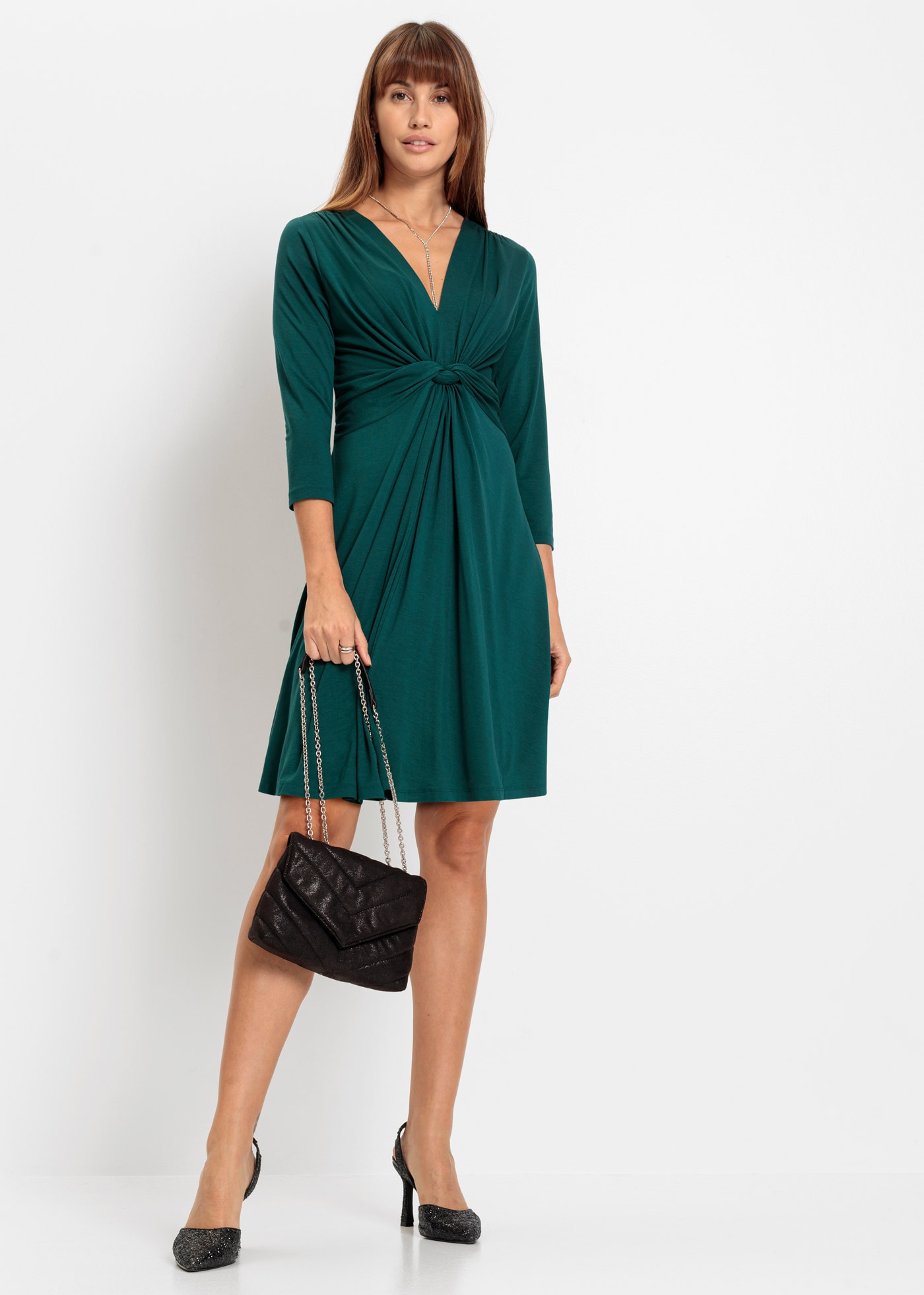 bonprix Jerseykleid »Jerseykleid in fließendem Viskose-Mix« Jerseykleid in fließendem Viskose-Mix