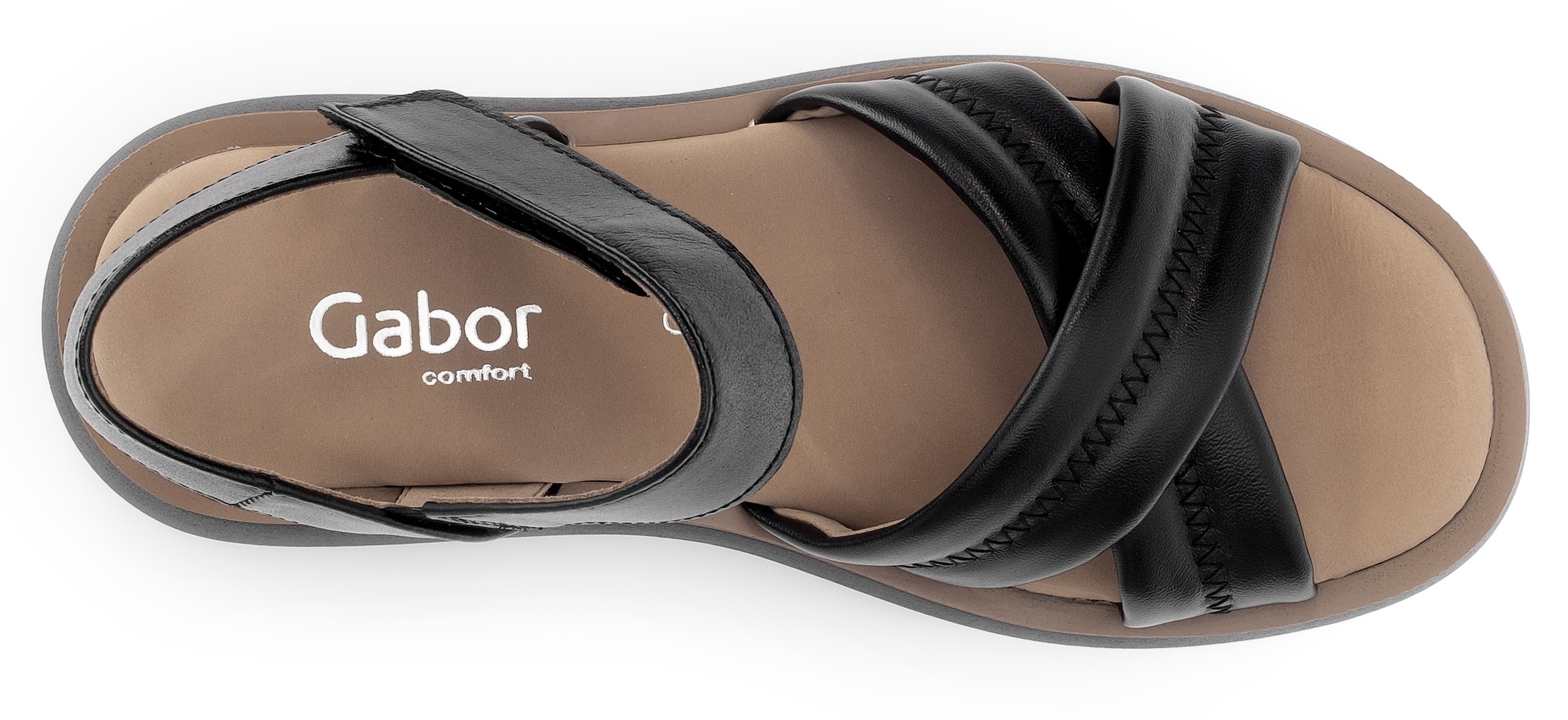 Gabor Sandalette, Plateau, Sommerschuh, Riemensandale mit Kreuzbandage, G-Weite