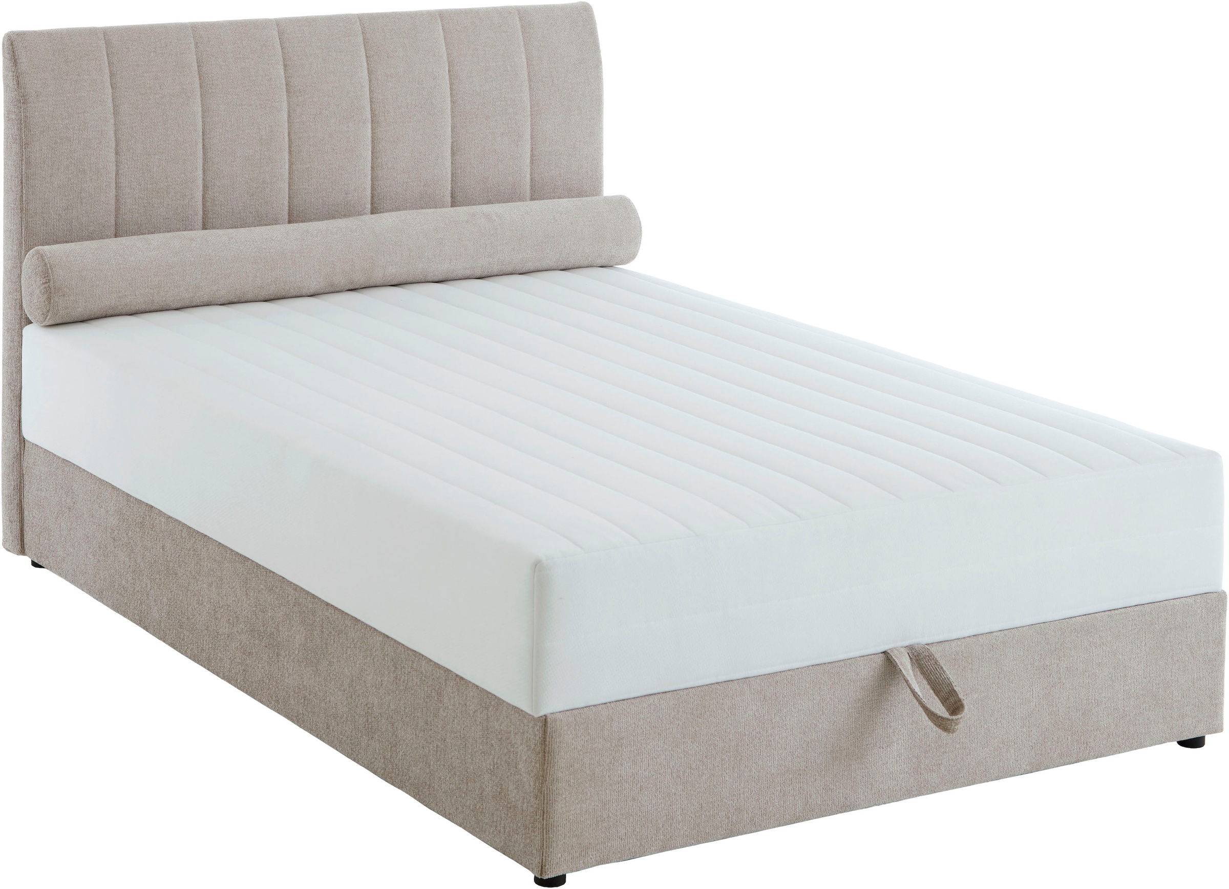 ATLANTIC home collection Boxbett »ALISIA« mit Taschenfederkern, Bettkasten und Kissenrolle im Originalbezug