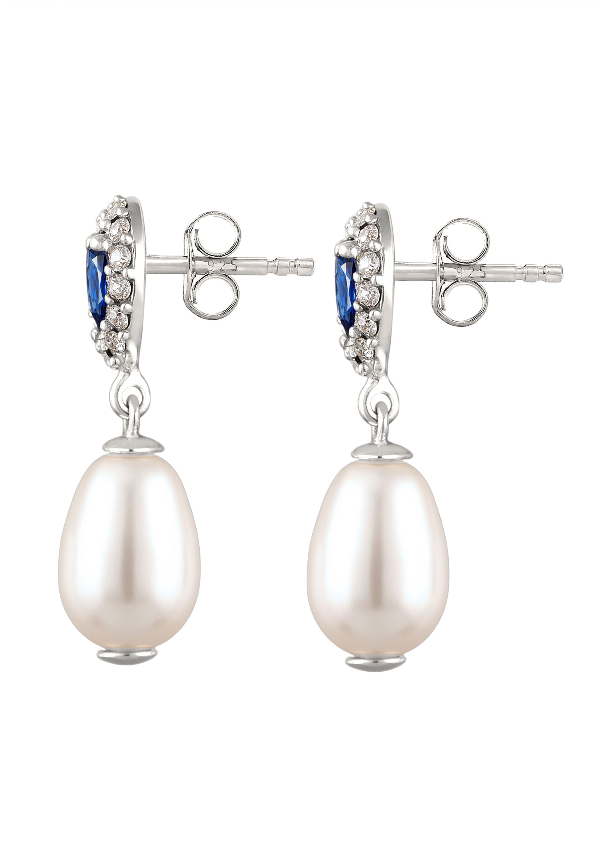 Elli Paar Ohrstecker »Ohrringe Ohrstecker Tropfen mit Swarovski® Kristallen 925 Sterling Silber«