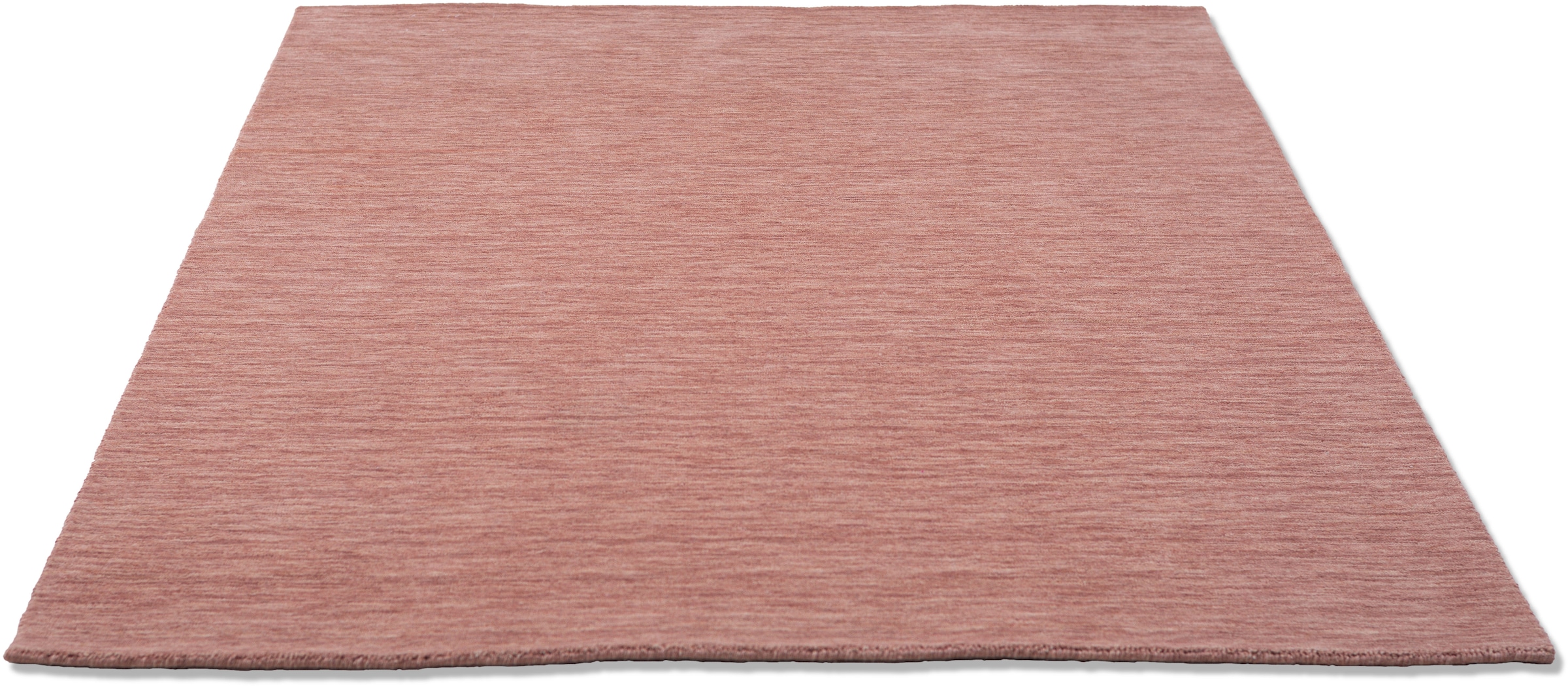 THEKO Wollteppich »Holi«, Wolle, mit bei reine OTTO Knüpfoptik handgewebt Uni-Farben, meliert, rechteckig, leicht