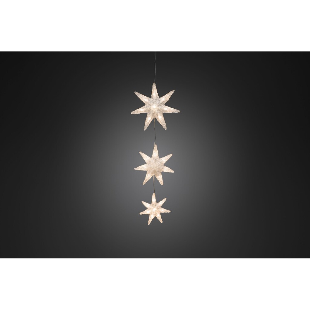 KONSTSMIDE LED-Lichtervorhang »Weihnachtsdeko aussen«, 24 St.-flammig