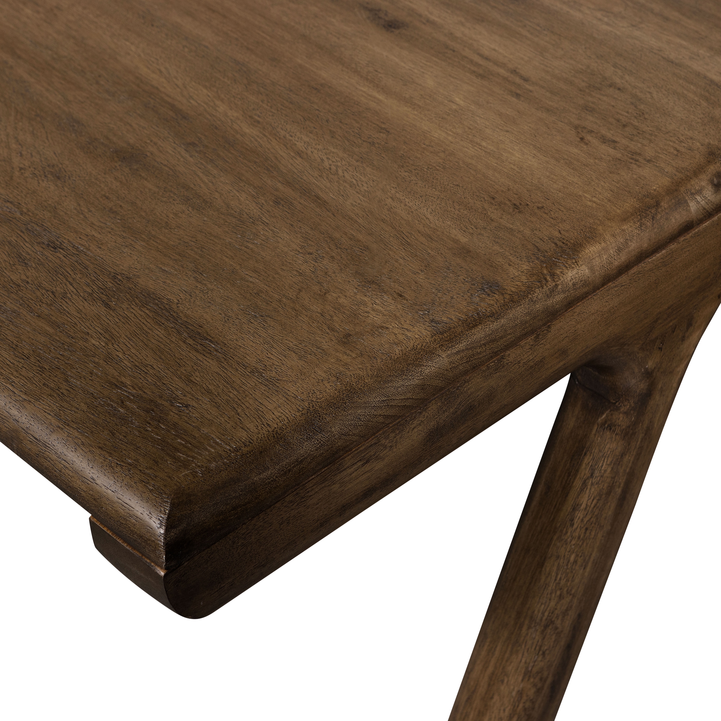 WOOOD Schreibtisch »Tug aus Mangoholz mit abgerundeter Formgebung 130x60x78 cm« Tragkraft 35 kg, Holz mit sichtbarer Maserung, einfach zu montieren