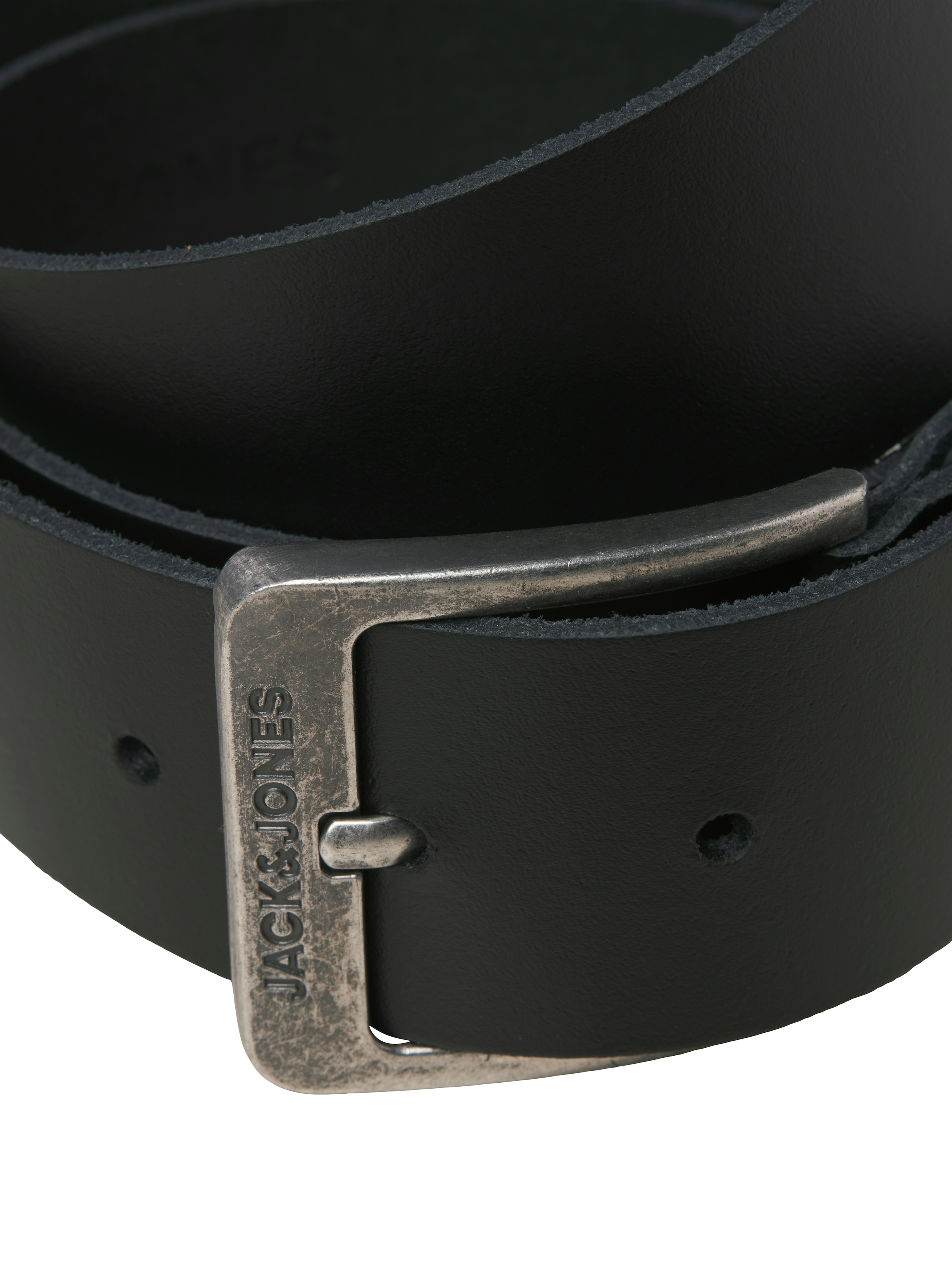 Jack & Jones Ledergürtel »JACBRAGA LEATHER BELT SN« mit silberner Schließe