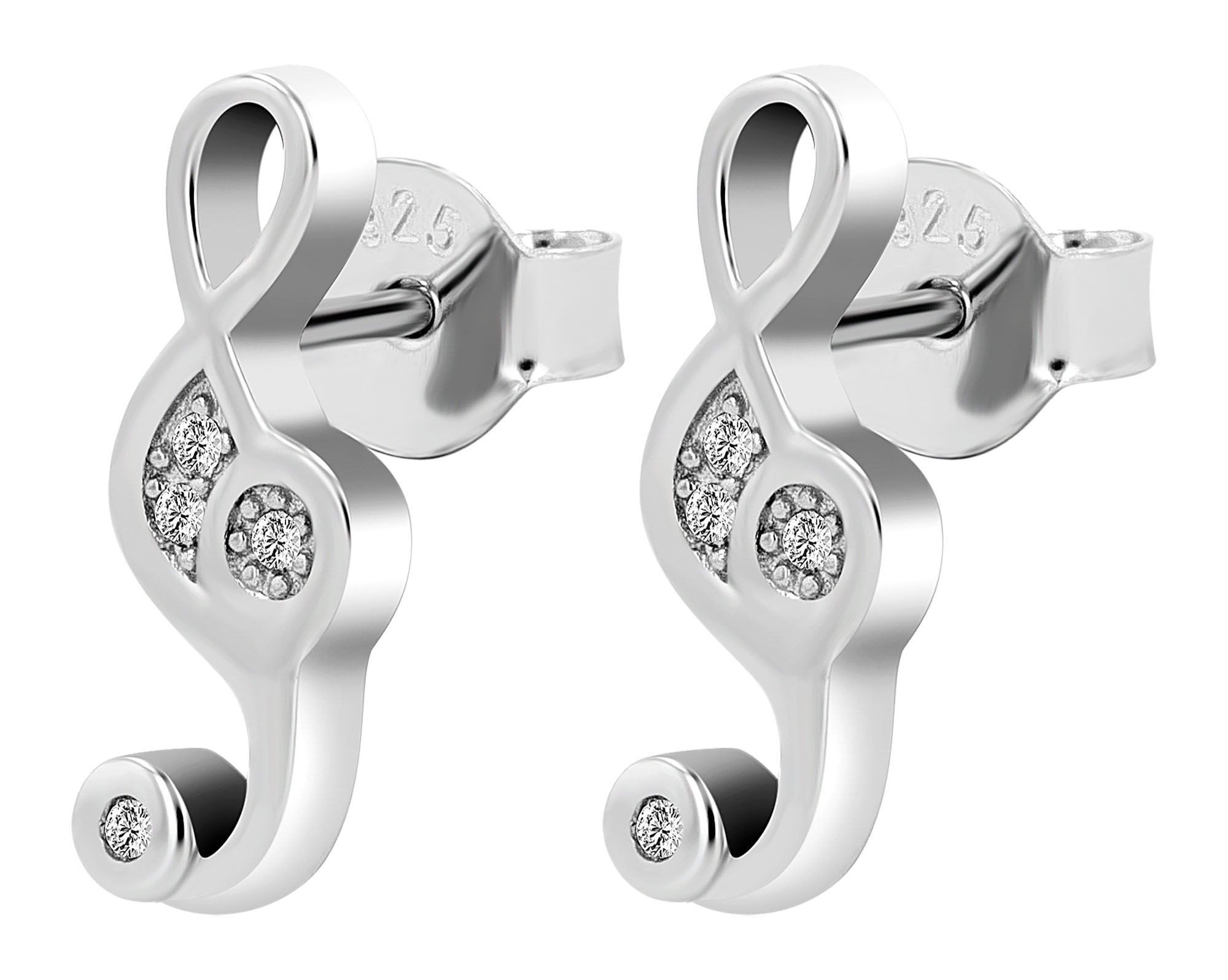Adelia´s Paar Ohrstecker »Damen Ohrringe ¿ Ohrstecker Schlüssel aus 925 Silber mit Zirkonia«