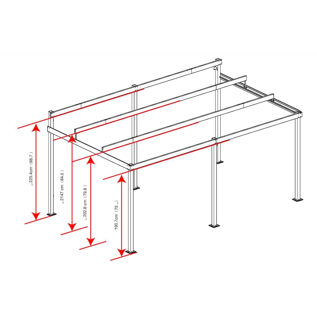 Sojag Anbaupavillon »St. Barthelemy 12x16«, BxTxH: 483x363x240 cm