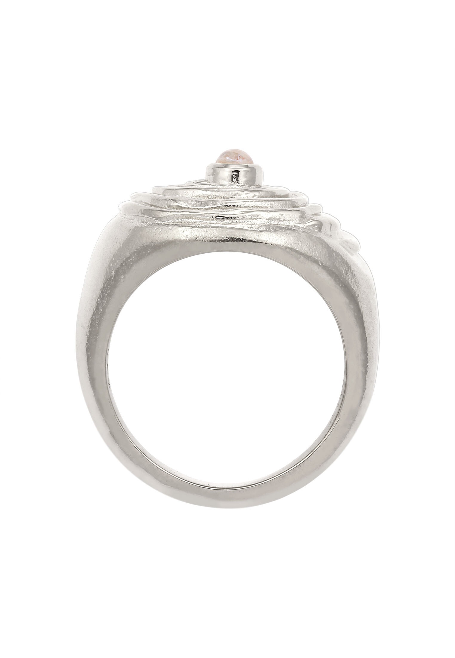 HAZE & GLORY Silberring »Ring Kreis Mondstein Weiß 925 Sterling Silber«