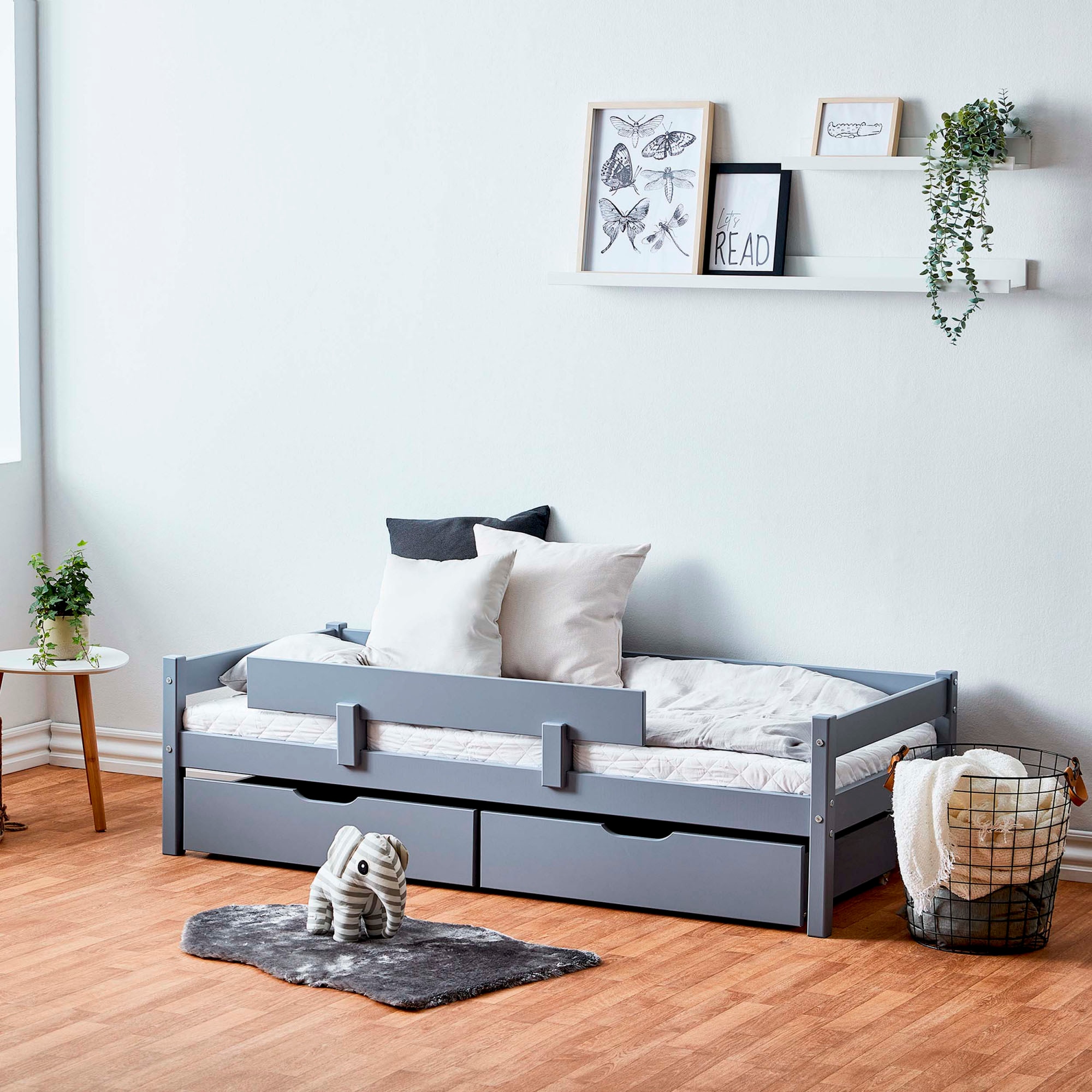 Home affaire Jugendbett »ECO One« Kinderbett mit Rausfallschutz, mit 2 Schubkästen