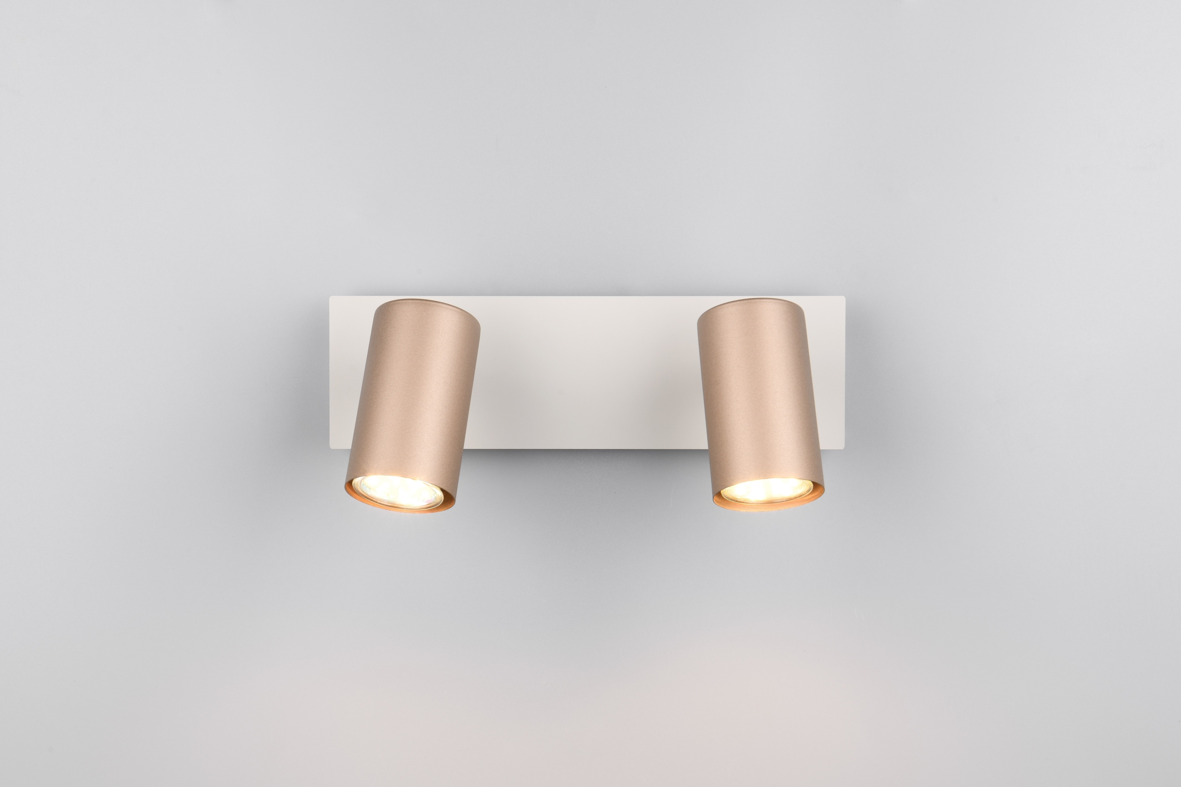 TRIO Leuchten Deckenstrahler »MARLEY, GU10 Deckenspot 1-flammig, exkl 2x GU10 max 35W, Wandspot« GU10 1 Stk. warmweiß - kaltweiß flexibel verstellbarer GU10 Deckenspot in coffee + warm grey, 30x9 cm