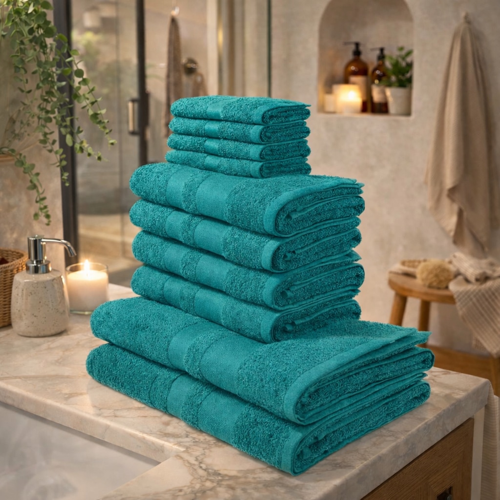 OTTO home Handtuch Set »Vanessa, 10-tlg Handtuch-Set, weich, in Standard- und Premium-Qualität« Set 10 tlg. Walkfrottee 100% Baumwolle, Duschtücher, Handtücher, Gästetücher, mit Bordüre