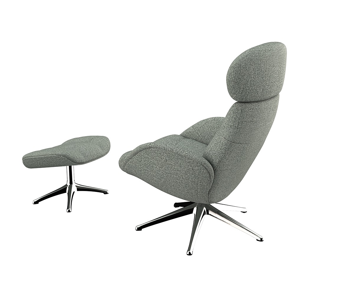FLEXLUX Relaxsessel »Chester, Funktionssessel, Premium Komfort, Scandi, Drehbar«, Premium Komfort, Rücken- und Kopfteilverstellung, Drehbar, Fuß Schwarz