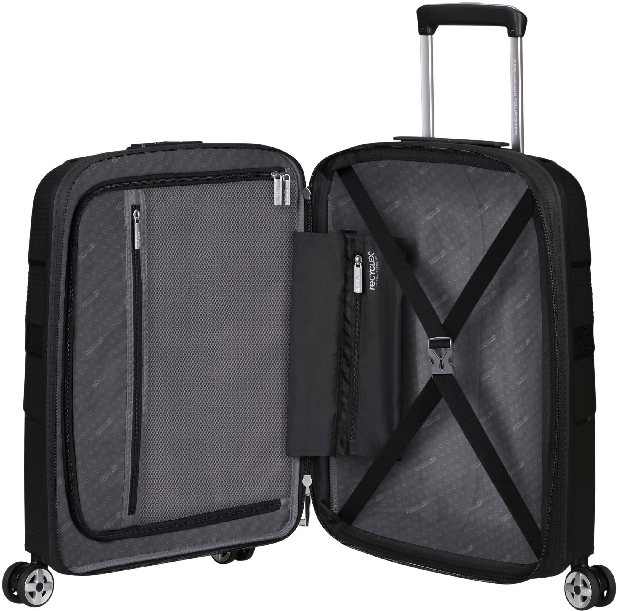 American Tourister® Hartschalen-Trolley »STARVIBE 55«, 4 St. Rollen, Handgepäck Handgepäck-Trolley mit Volumenerweiterung