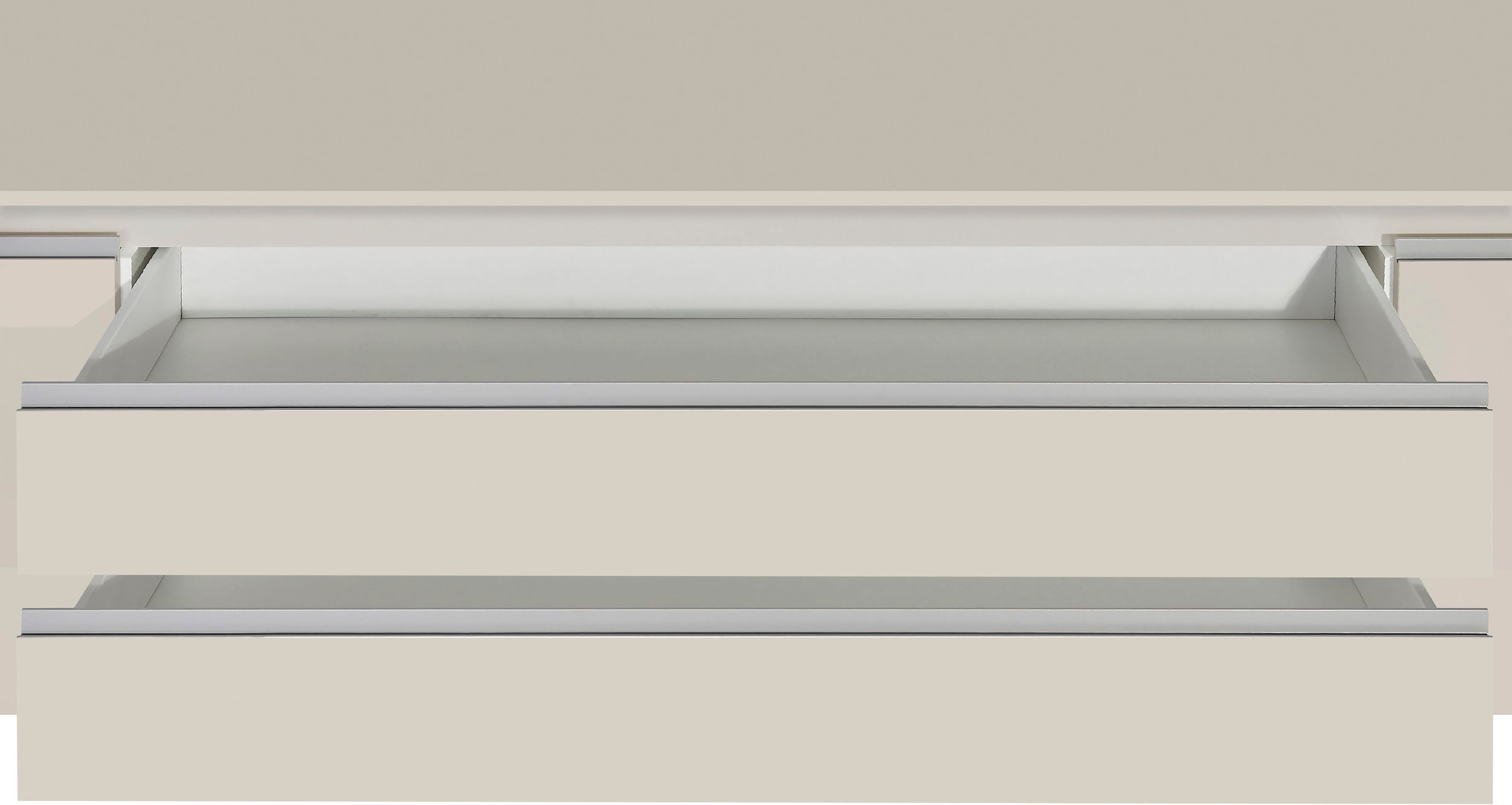 Home affaire Lowboard »Magic,Lowboard,TV-Kommode,TV-Möbel,TV-Bank« Alugriff, 2 Türen, 2 Schubkästen, B/T/H 240×40×40 cm, kaschmir matt