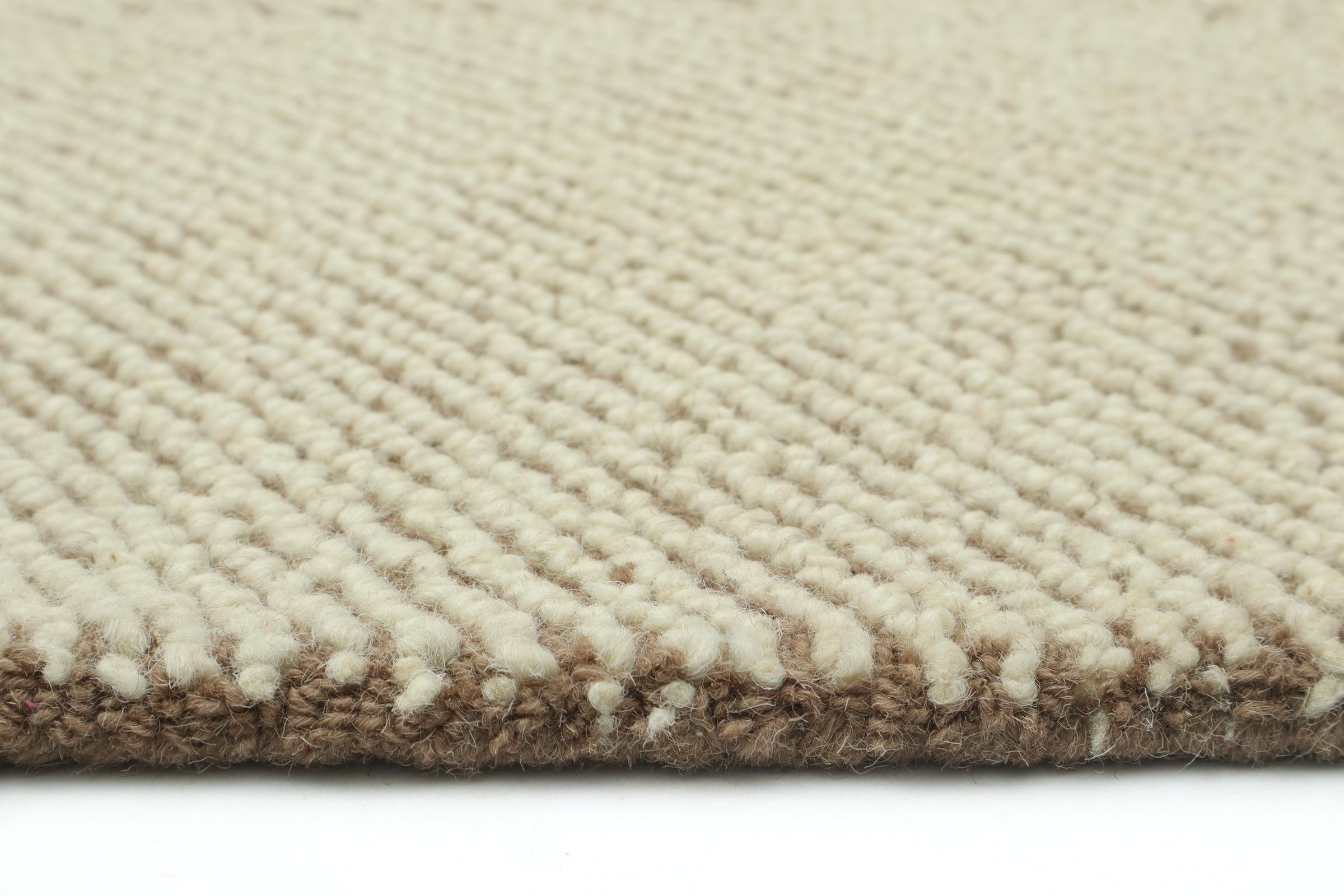 OTTO home Wollteppich »Liviaa, handgewebt, Wolle« rechteckig 18 mm Höhe Zen, Skandi, Hygge, Natur, Wohnzimmer, Schlafzimmer, Esszimmer