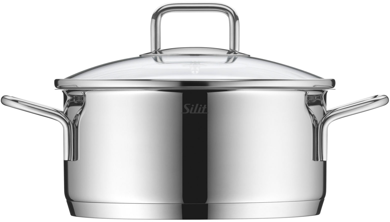 Silit Bratentopf »Extra Cook, mit Glasdeckel«, Edelstahl 18/10, (2 tlg.), SiliTherm Universalboden, induktionsgeeignet, spülmaschinengeeignet