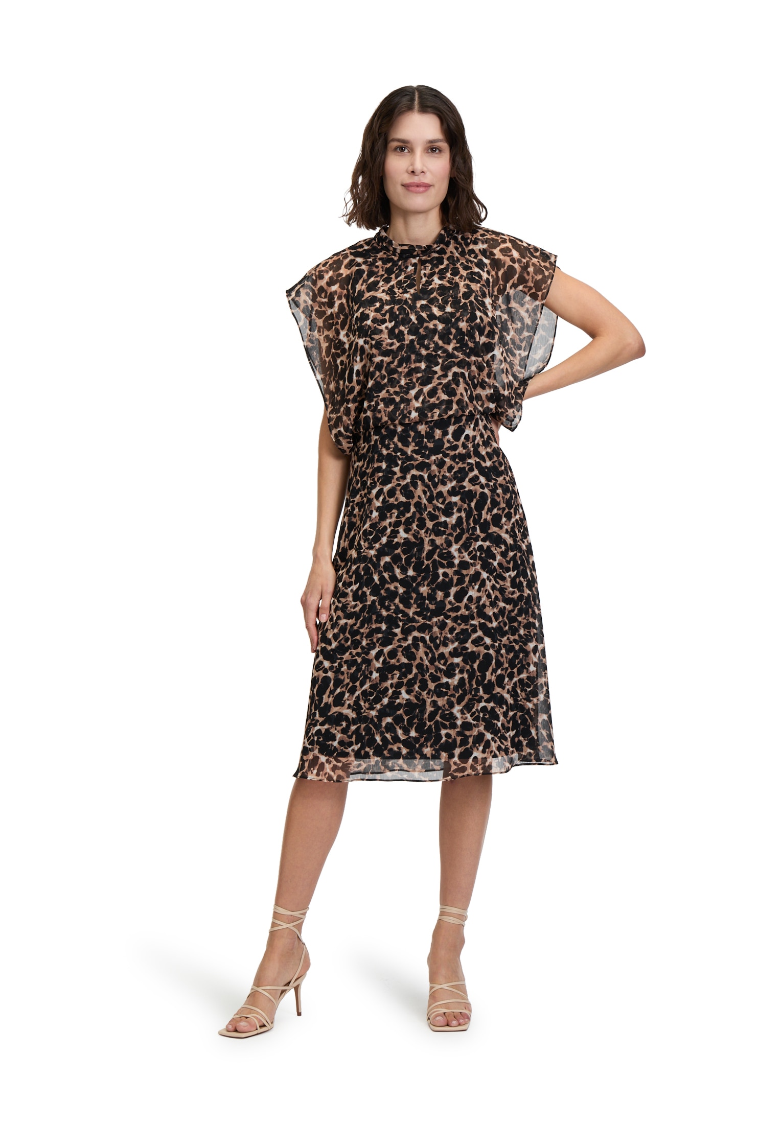 Betty&Co Chiffonkleid »Chiffonkleid mit Flügelärmeln«