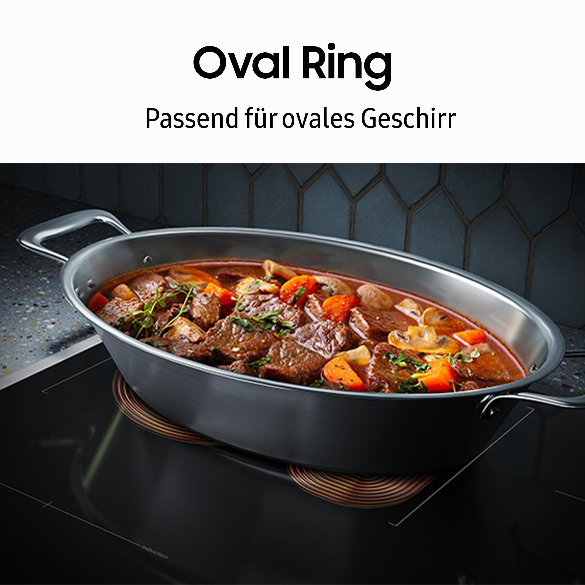 Samsung Induktions-Kochfeld »NZ64B4015HK/U1« Höhe des Kochfelds beträgt nur 44mm & Ideal für ovale Pfannen & Töpfe