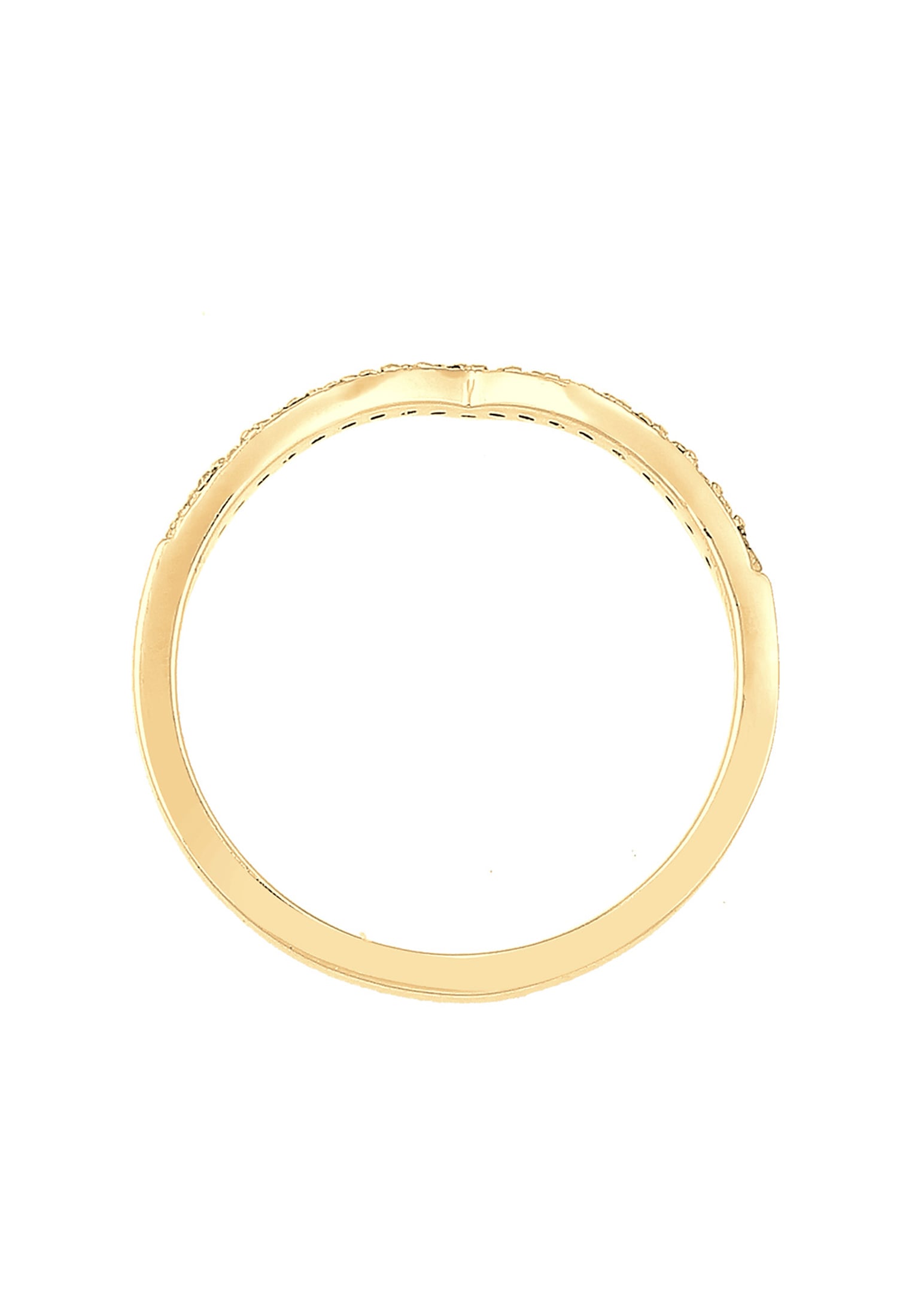 Elli Silberring »Ring V-Form Glas Kristalle Weiß 925 Sterling Silber«