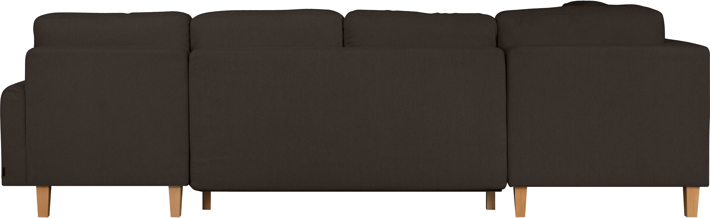 Home affaire Wohnlandschaft »TRIPLO U-Form wahlweise mit Schlaffunktion, B/T/H: 310/192/90 cm«, Schlafsofa, auch mit Bettkasten, Steppung im Rückenkissen