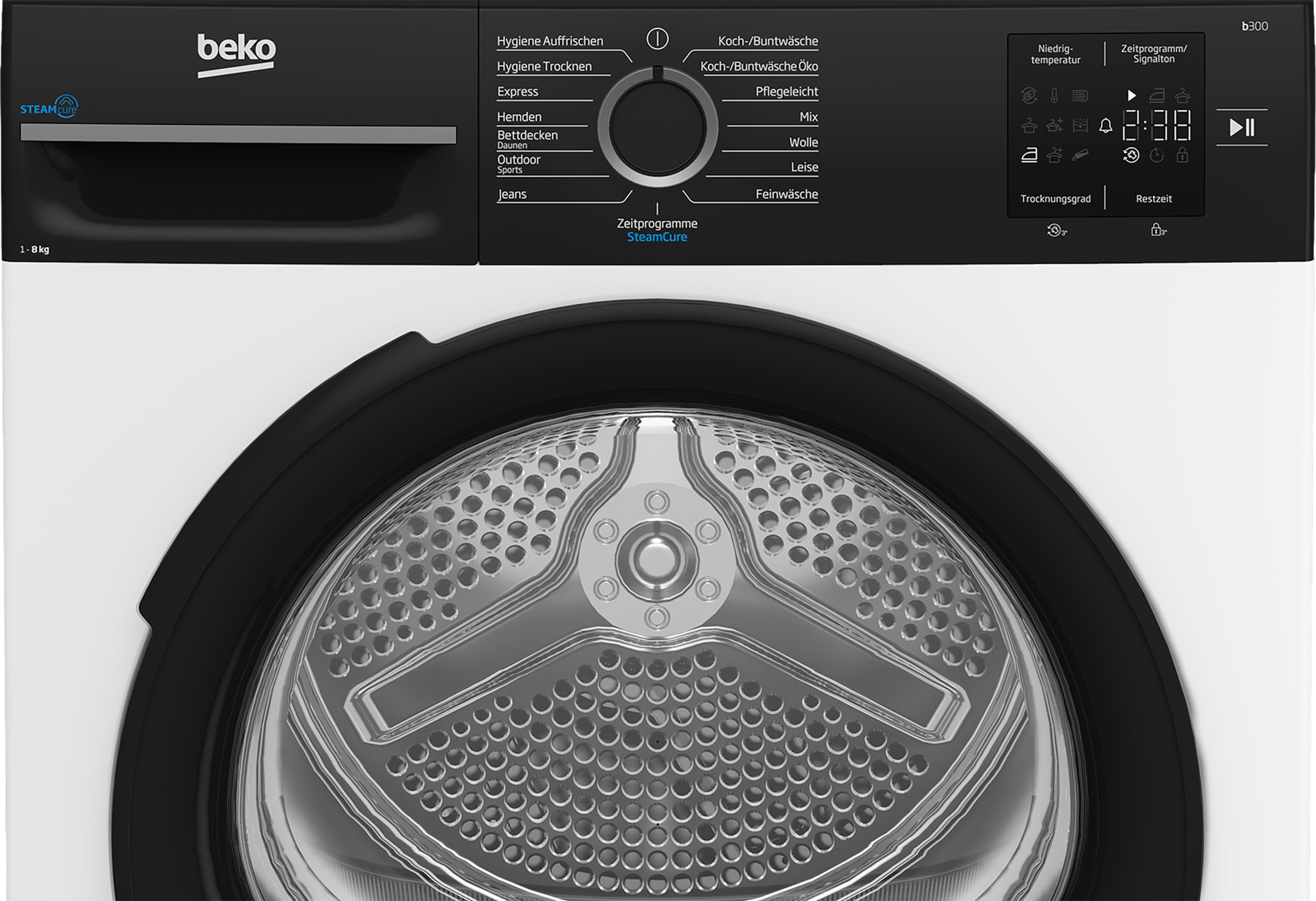 BEKO Wärmepumpentrockner »BM3T38240W« AquaWave bewegt die Wäsche wellenförmig und besonders schonend.