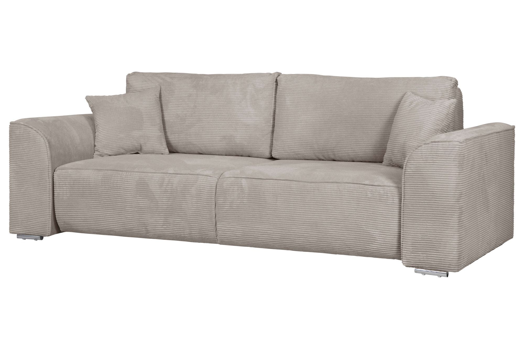 OTTO home 3-Sitzer »BEATRICE, B: 250 cm - wahlweise mit Bettfunktion« u. Bettkasten, incl. 2 Zierkissen