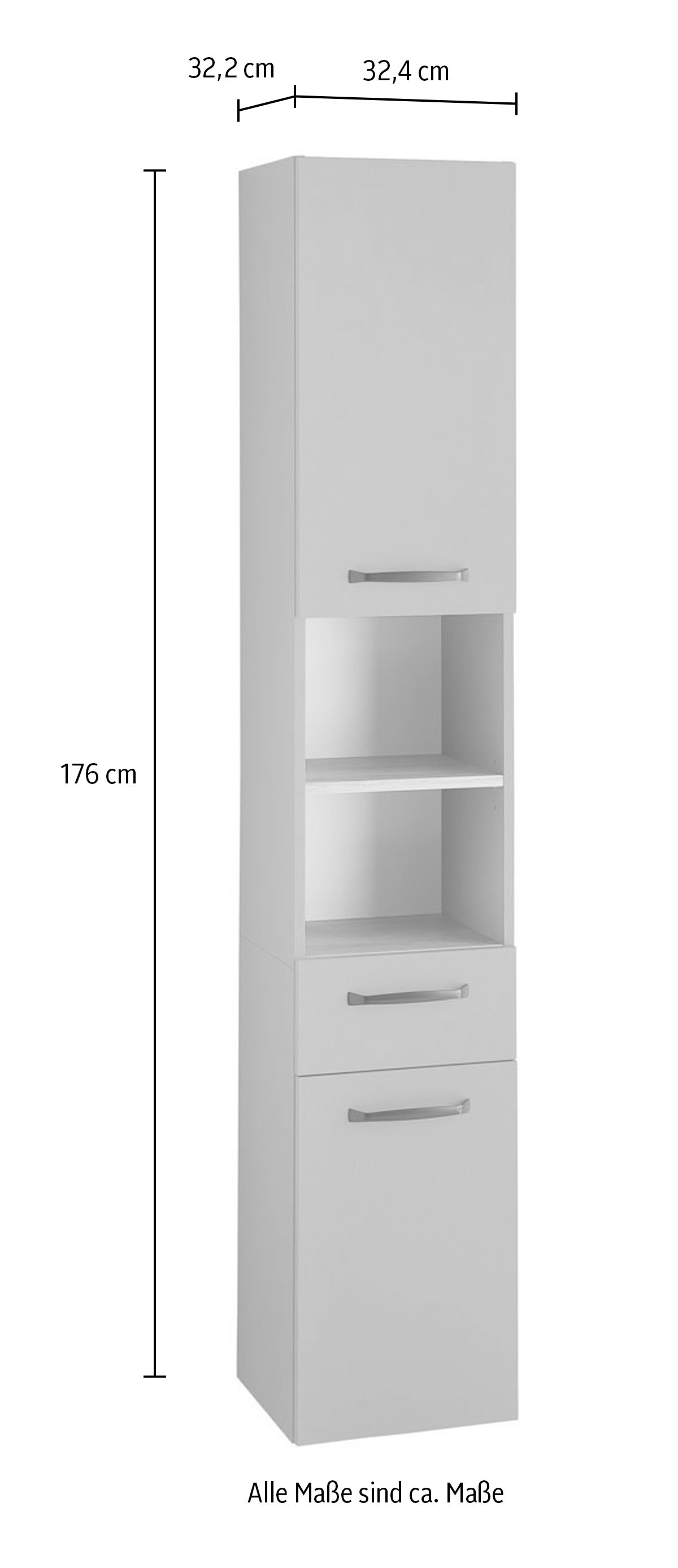 Saphir Hochschrank »Quickset 500, Badschrank 32,4 cm breit«