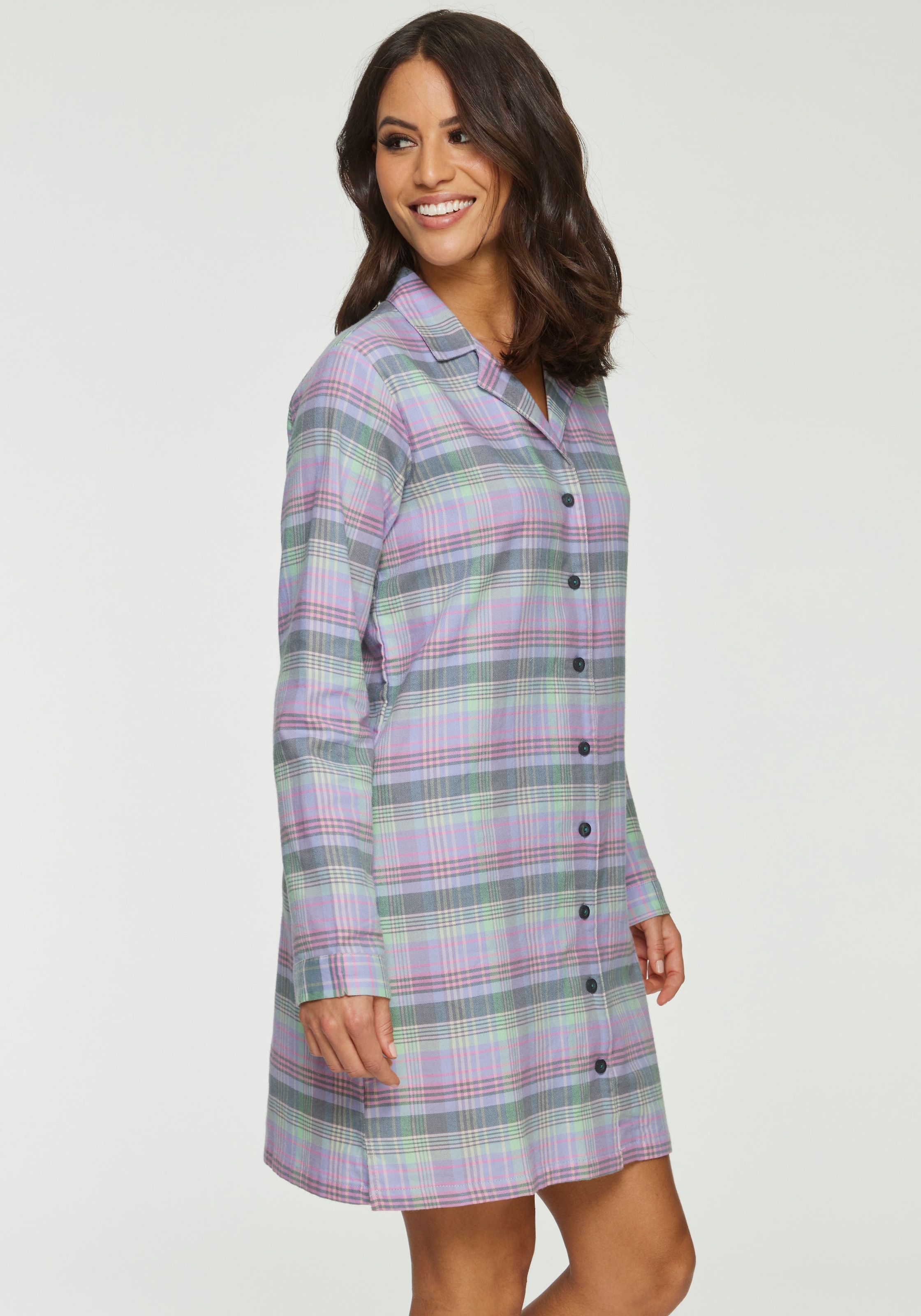 Vivance Dreams Nachthemd, aus kuschelig weichem Flanell