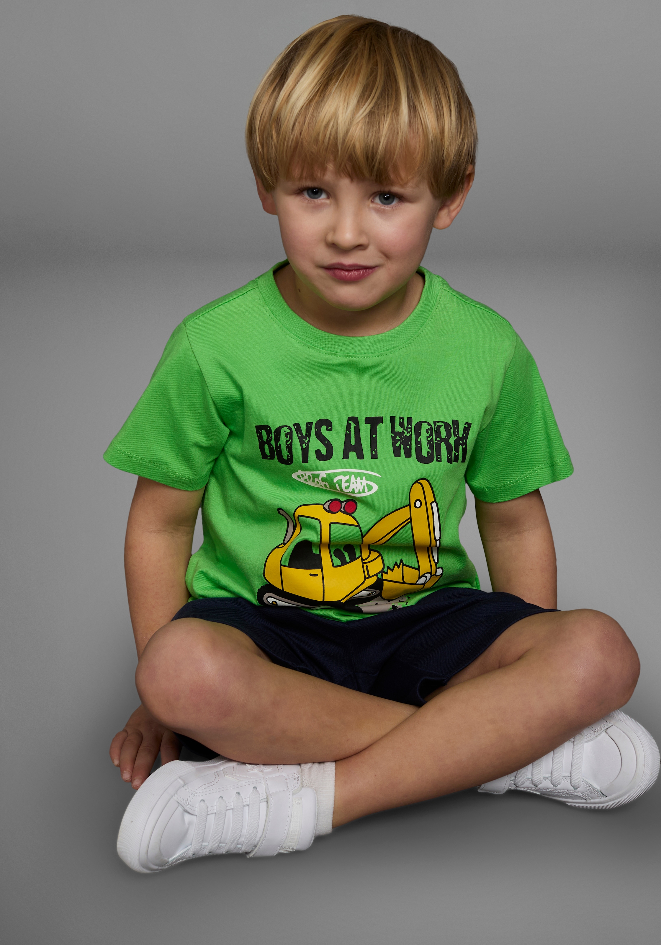 KIDSWORLD Shirt & Shorts »2tlg. Set T-Shirt+Sweatbermudas«, BOYS AT WORK