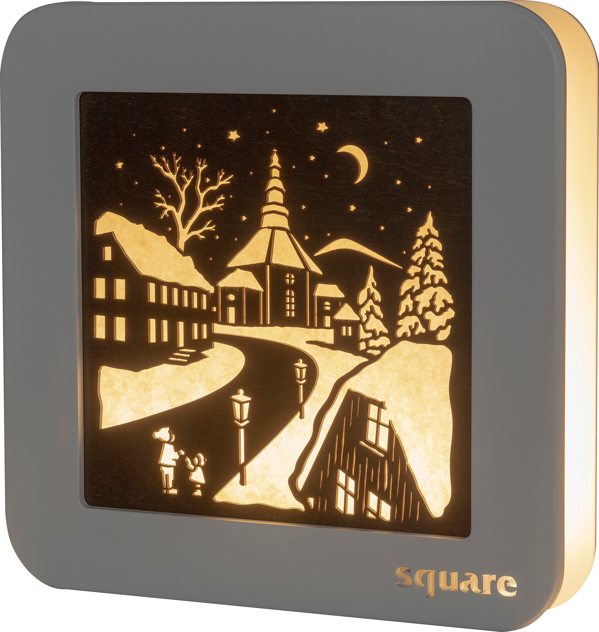 LED-Bild »Square - Standbild Seiffen, Weihnachtsdeko«, (1 St.), mit Timer