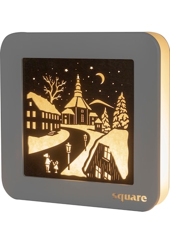 LED-Bild »Square - Standbild Seiffen, Weihnachtsdeko«, (1 St.), mit Timer