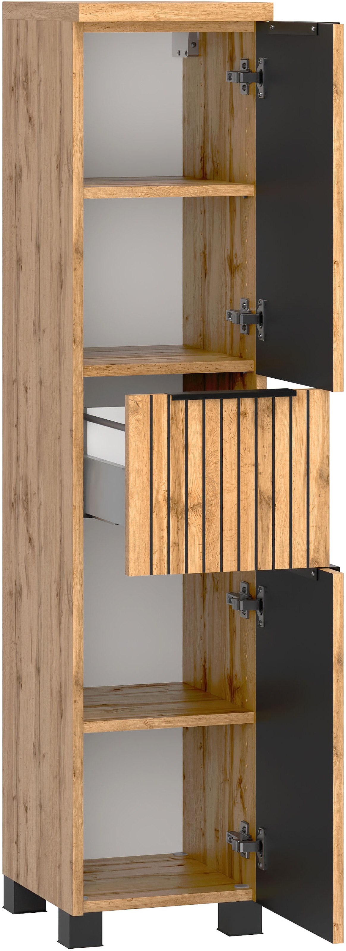 welltime Midischrank, Welltime, Breite 30 cm, reversibel, 2 Türen, 1 Auszug