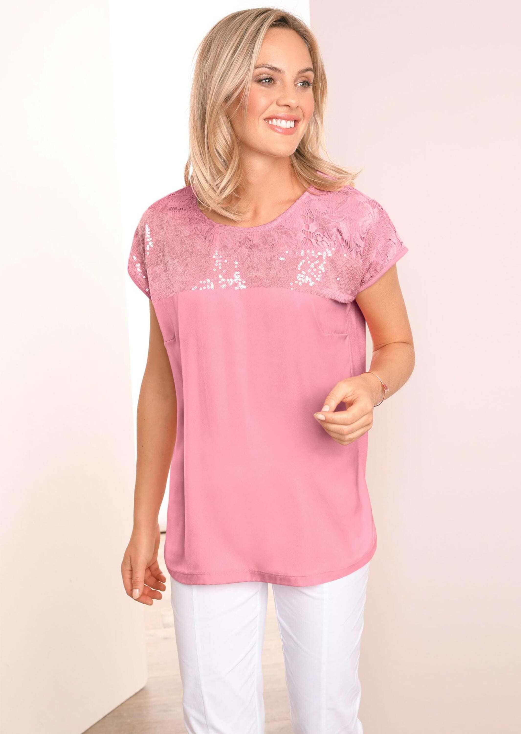 GOLDNER Hemdbluse »Pflegeleichte Bluse mit 3/4-Arm« Mit offenem Kragen