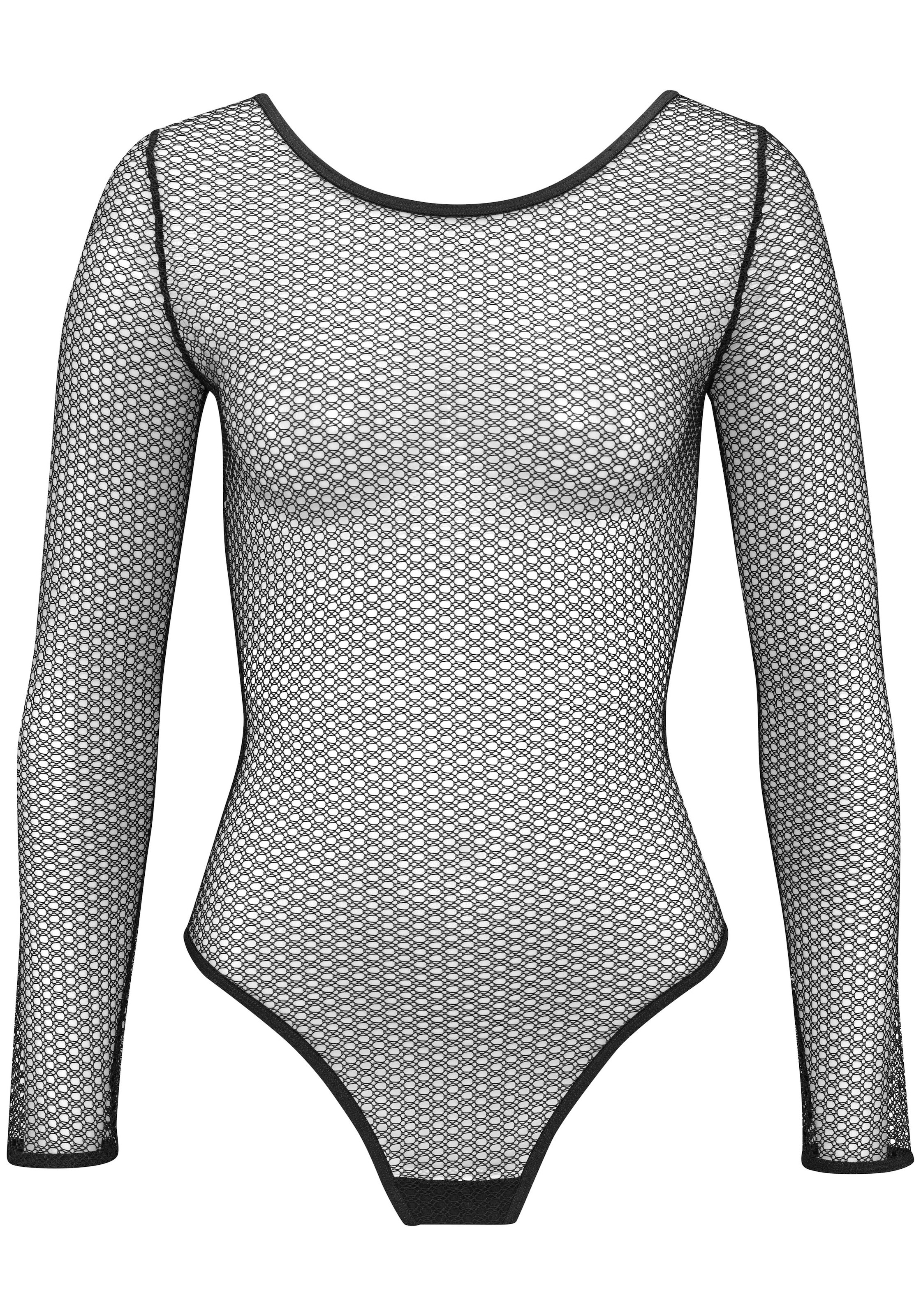 petite fleur gold Stringbody, aus transparentem Mesh mit tiefem Rückenausschnitt, sexy Dessous